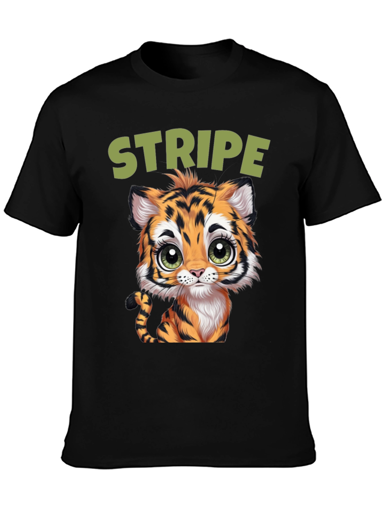 Cute Tiger Stripe Graphic Tee