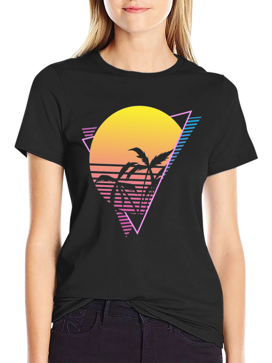Retro Sunset Palm Tree T-Shirt