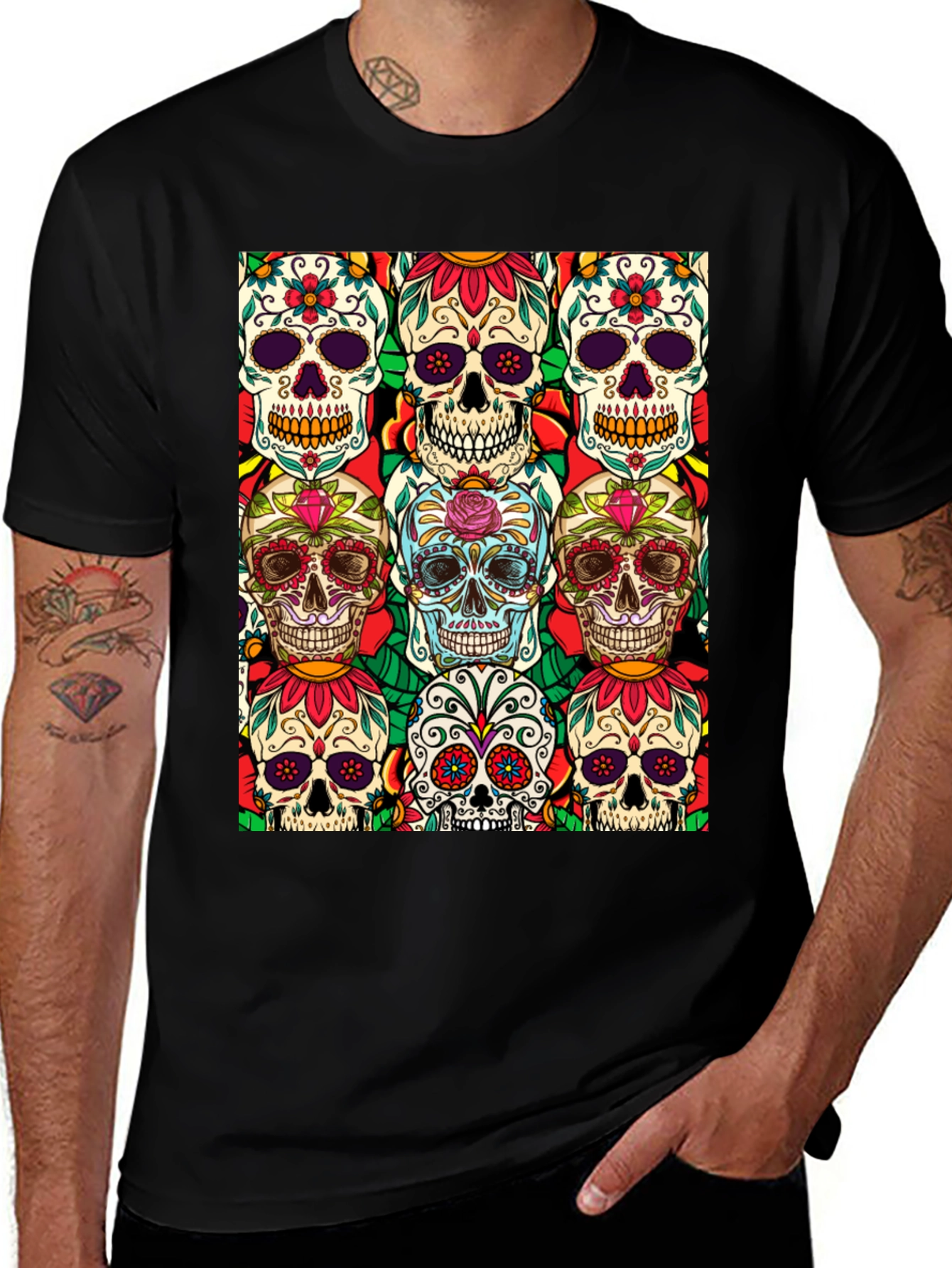 Sugar Skull T-Shirt Day of the Dead Tee
