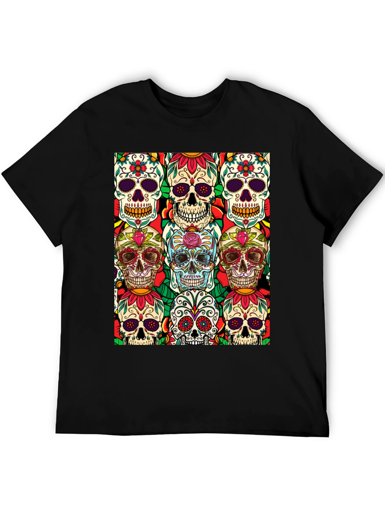 Sugar Skull T-Shirt Day of the Dead Tee