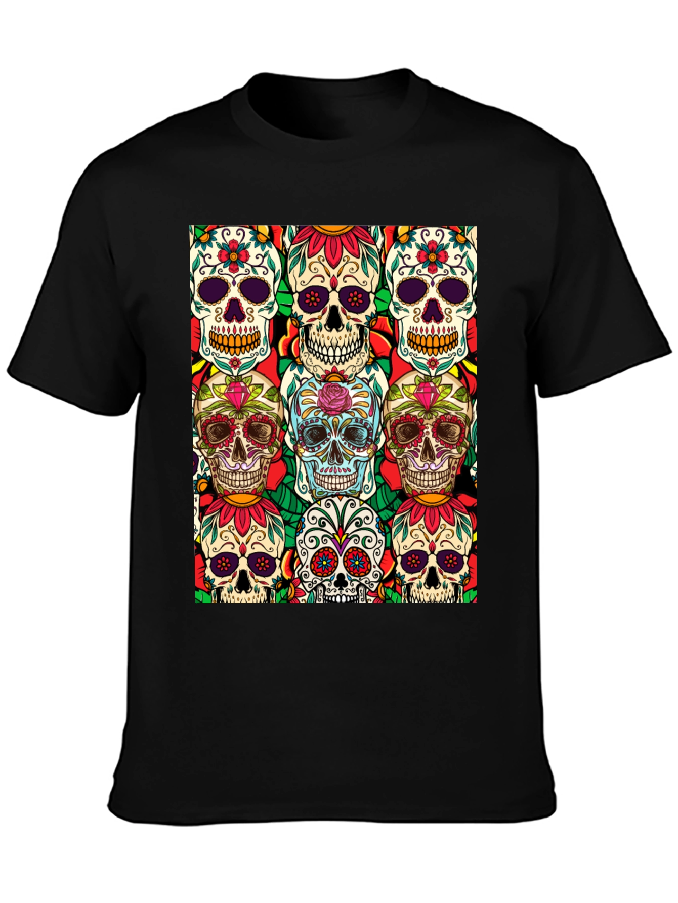Sugar Skull T-Shirt Day of the Dead Tee
