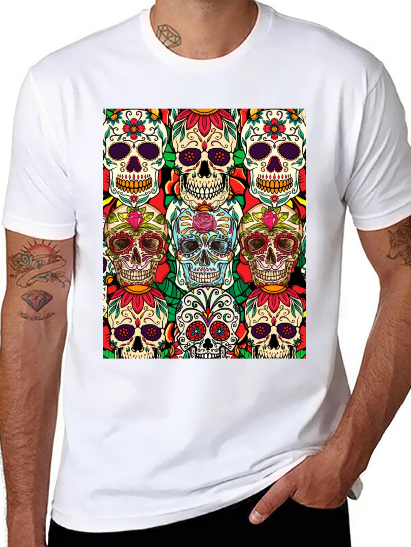 Sugar Skull T-Shirt Day of the Dead Tee