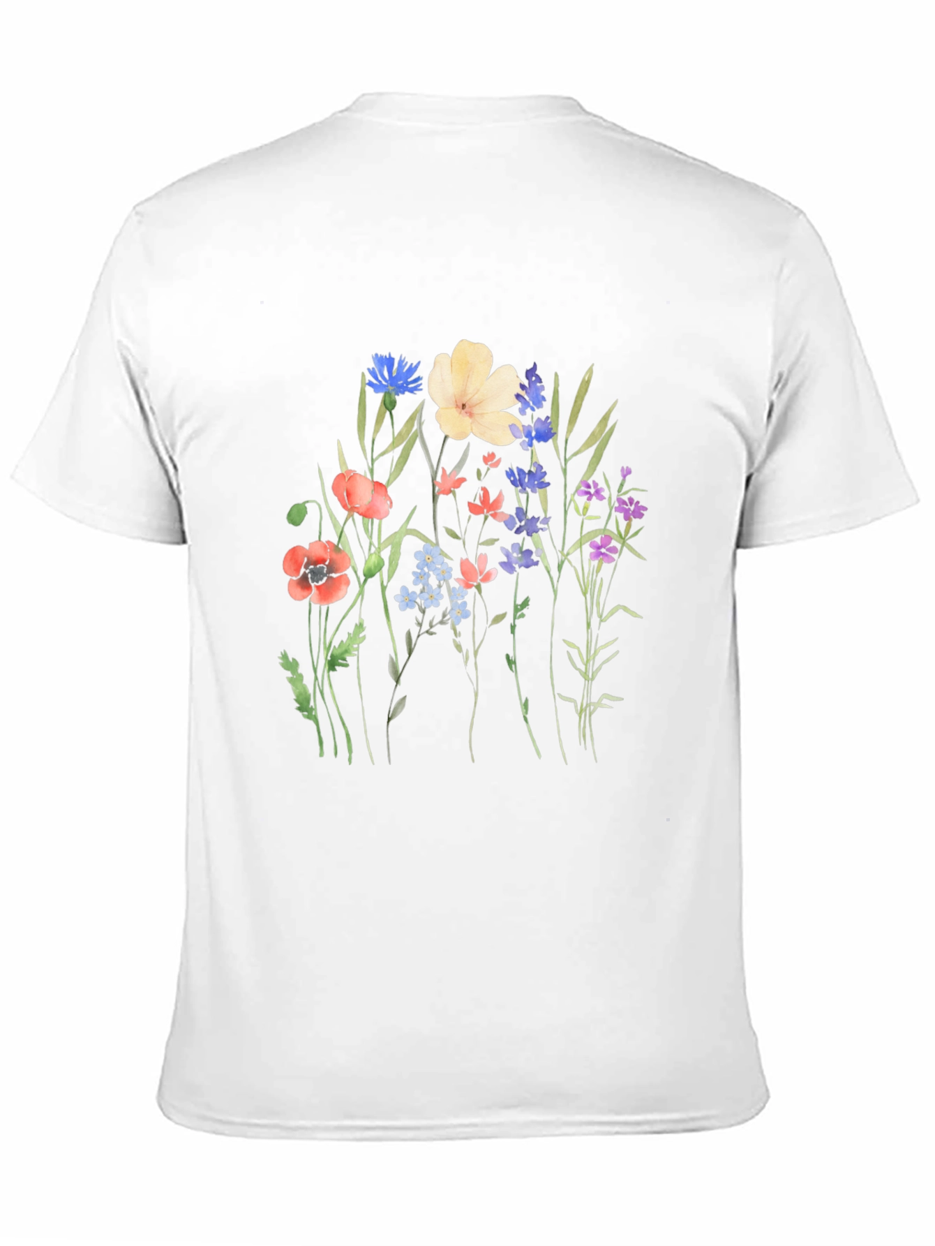 Floral Print Black T-Shirt - Nature Lover Tee