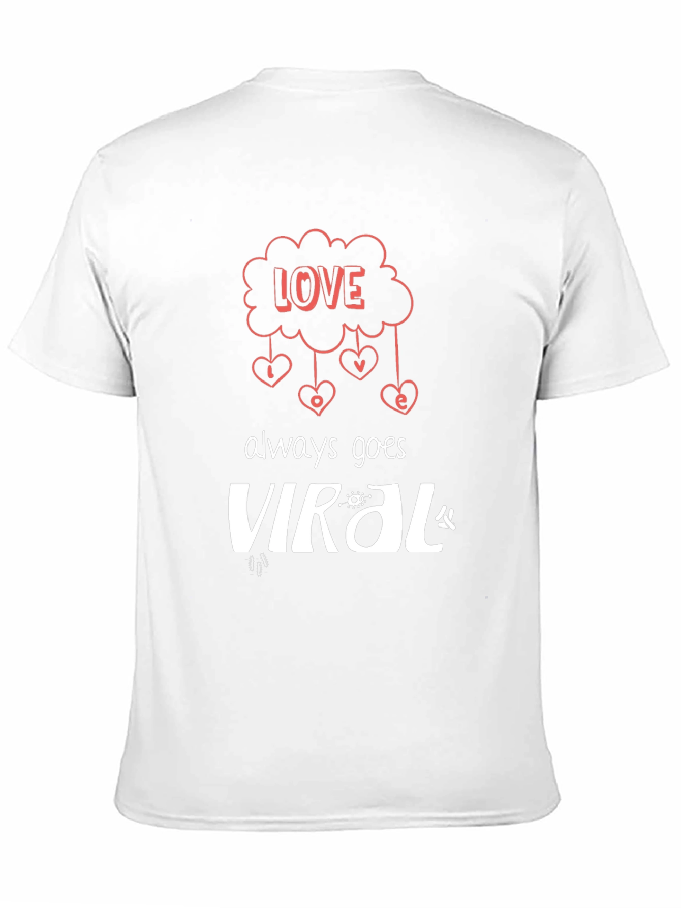 Love Always Goes Viral Black Graphic T-Shirt