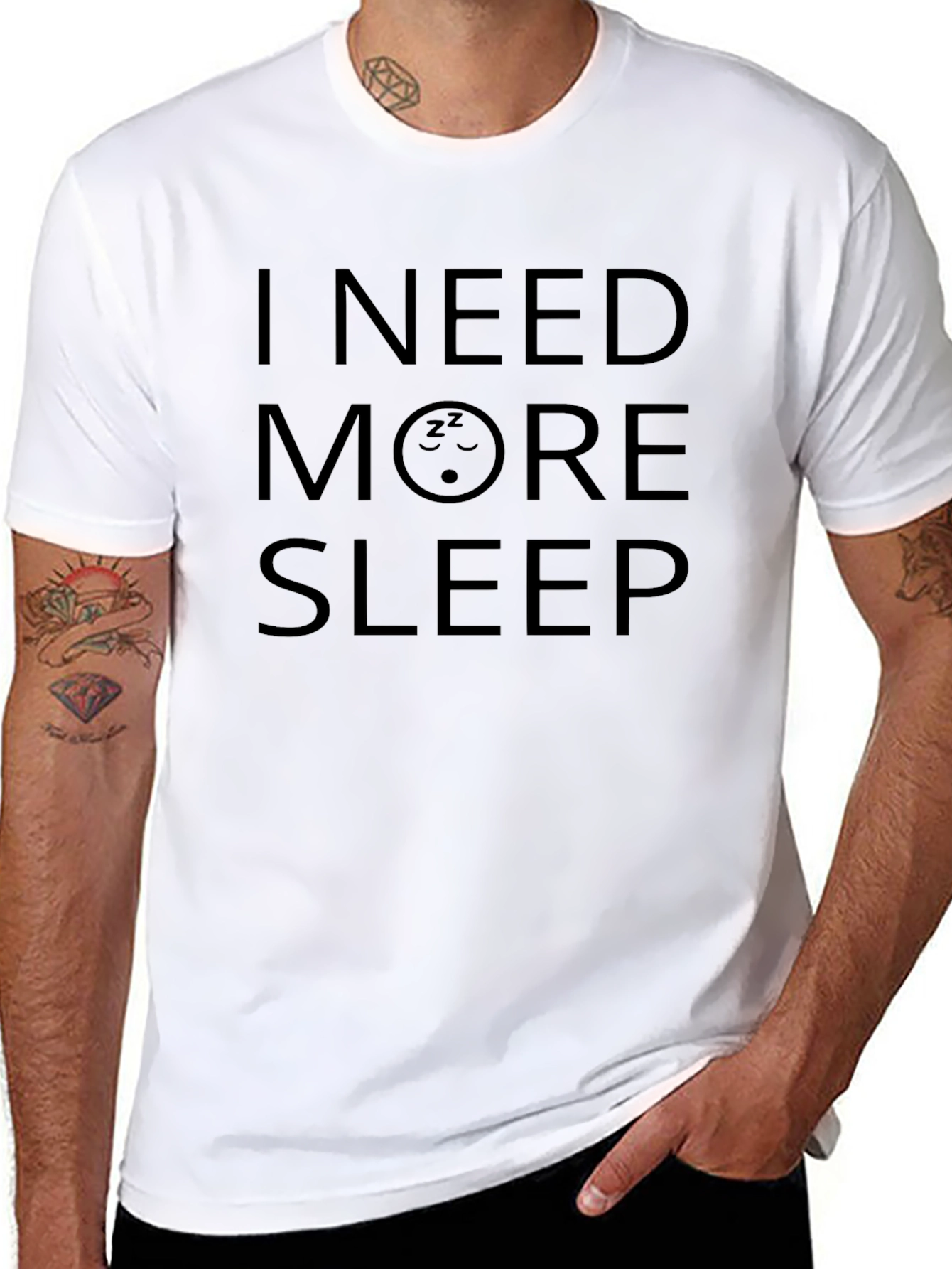 I Need More Sleep Black Graphic Tee