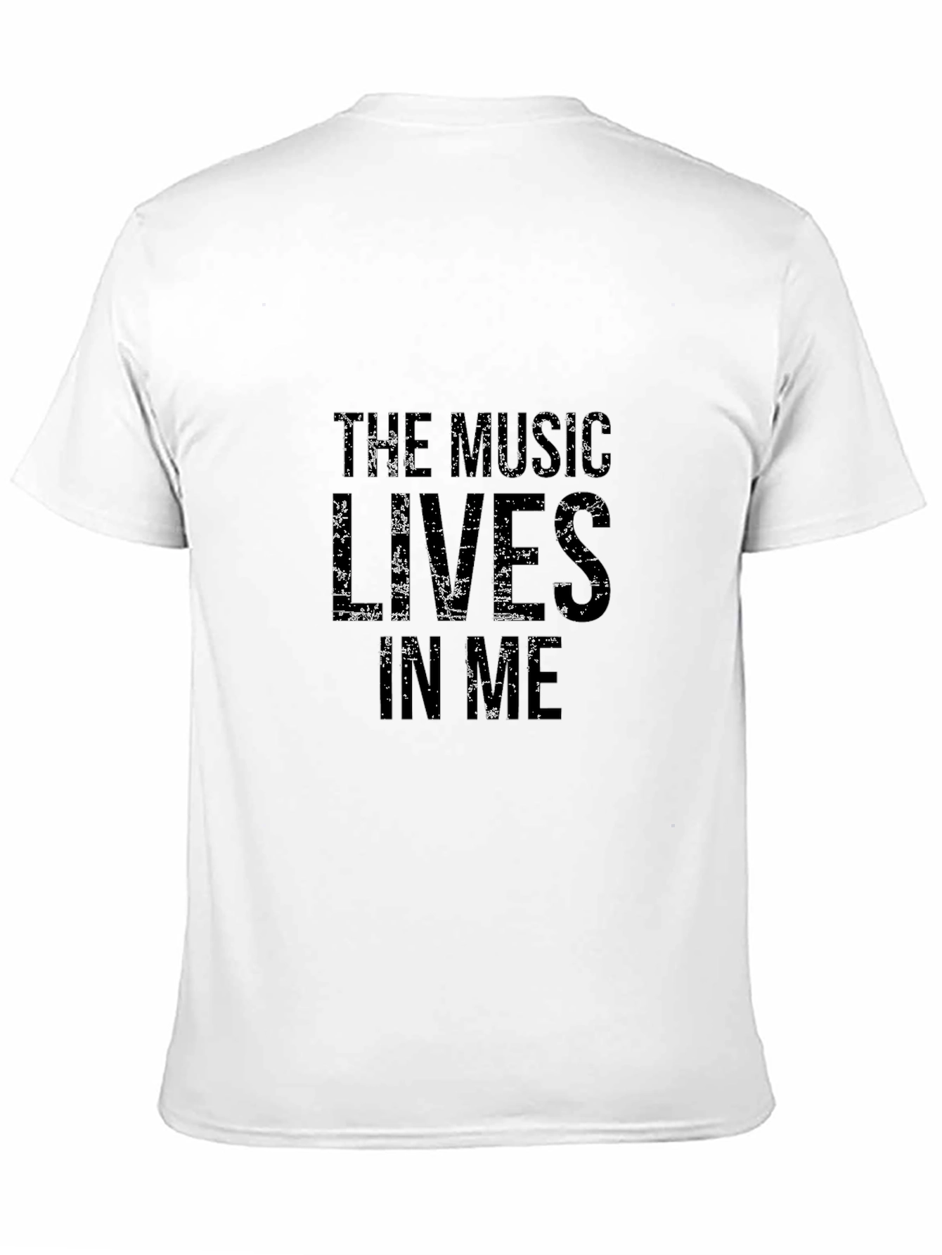 The Music Lives in Me Graphic Black T-Shirt