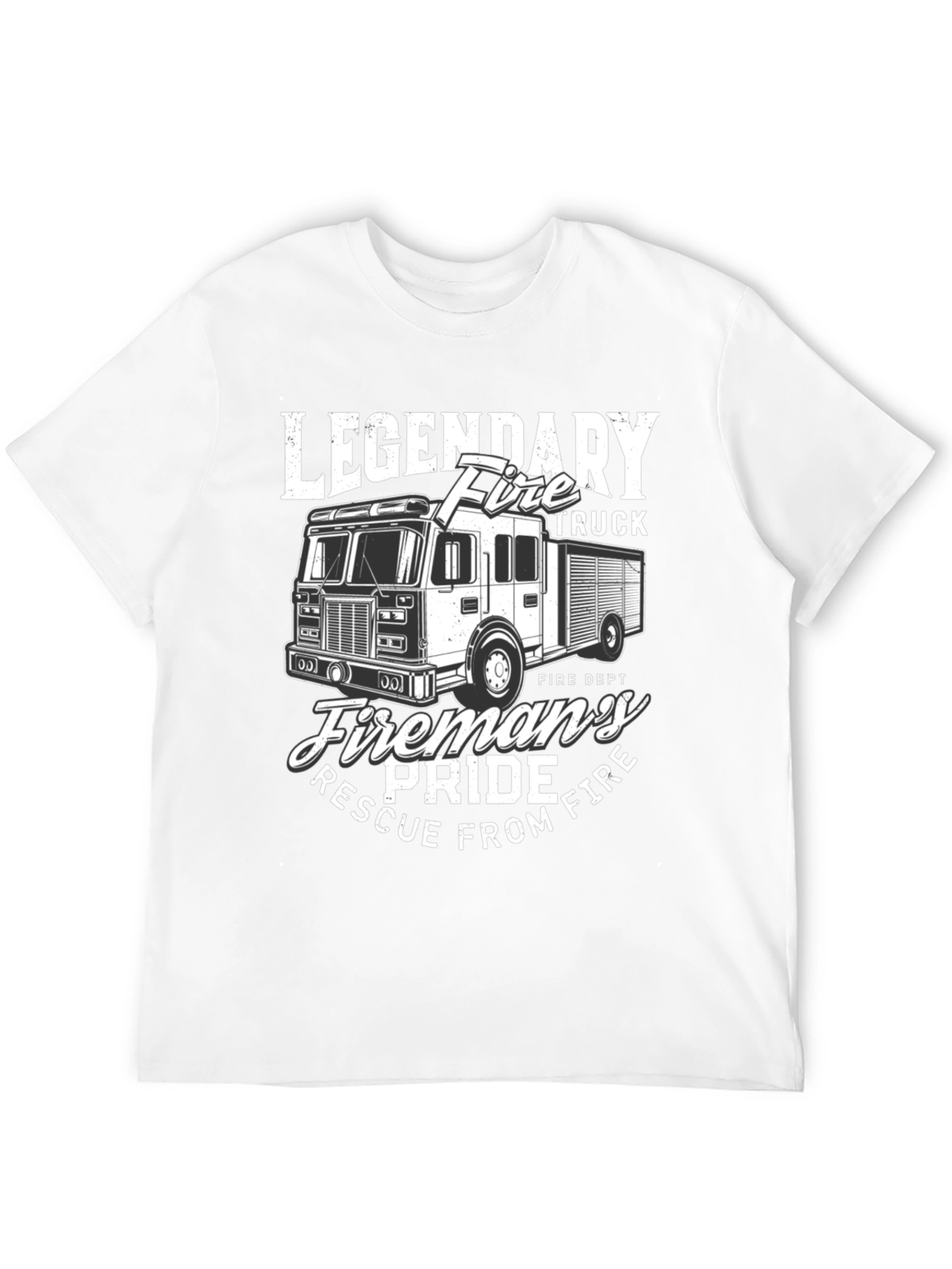 Legendary Fire Truck T-Shirt: Firemans Pride Rescue Tee
