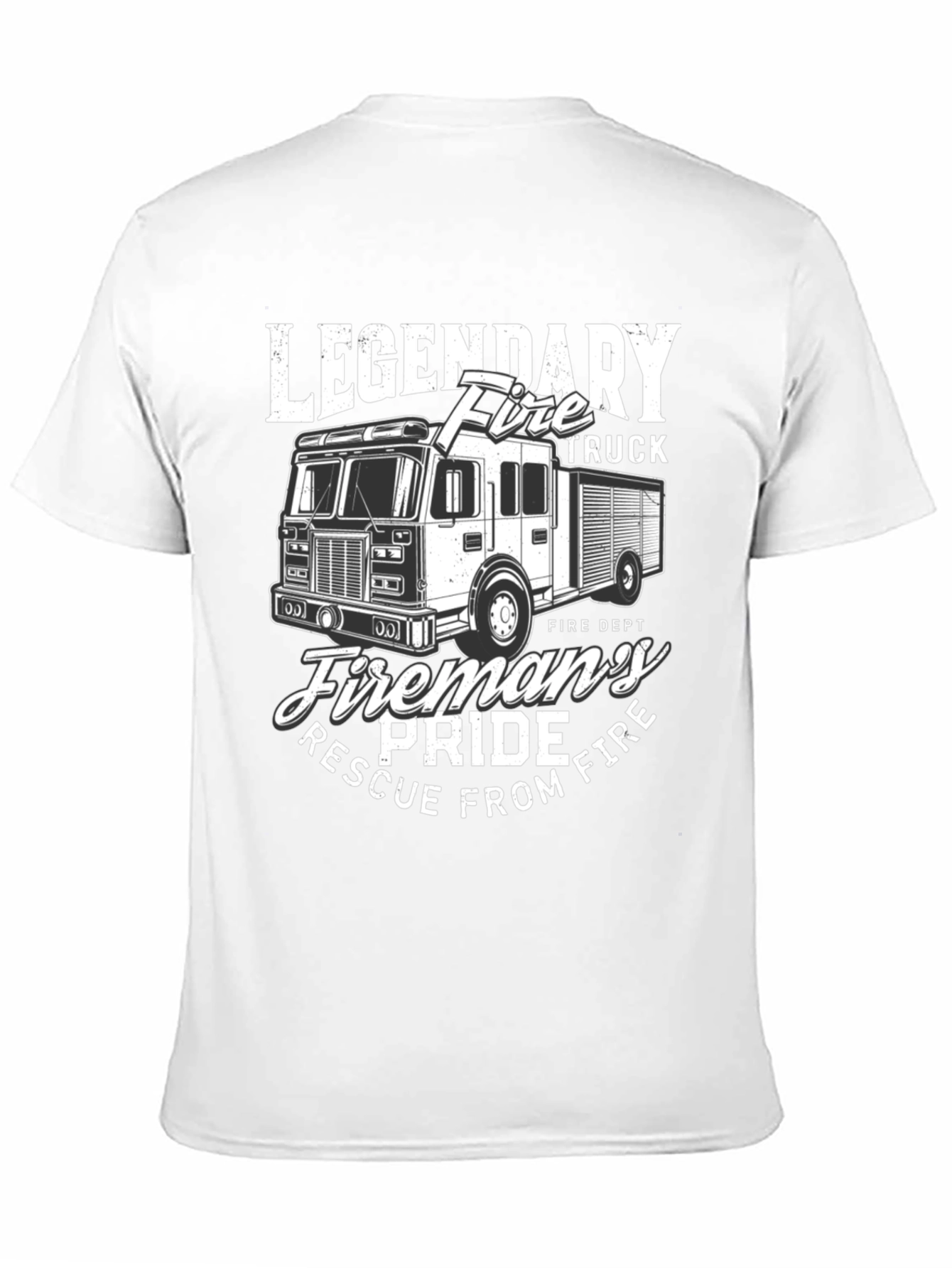Legendary Fire Truck T-Shirt: Firemans Pride Rescue Tee