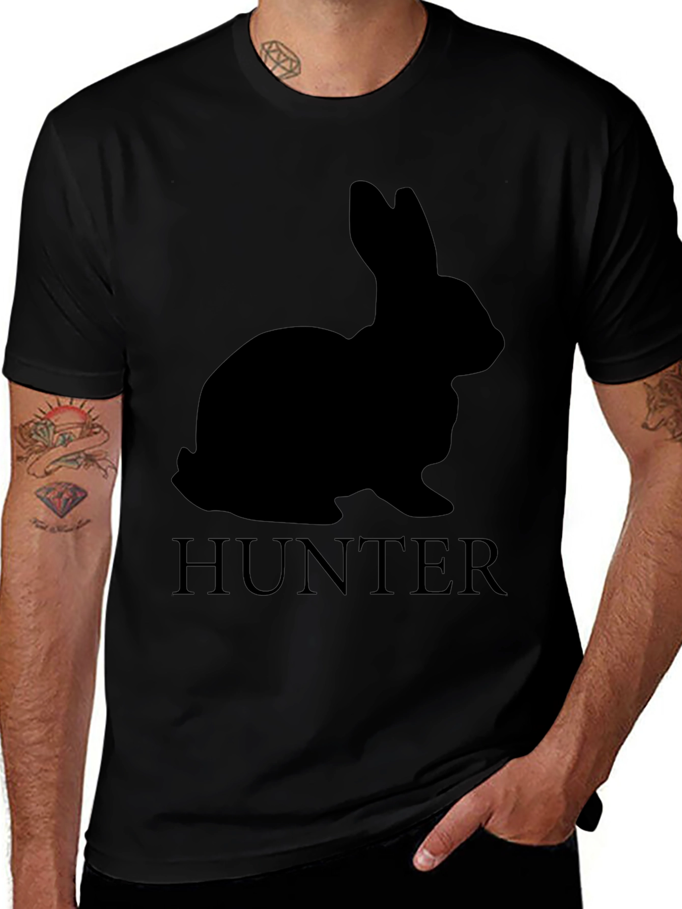Rabbit Hunter Black T-Shirt