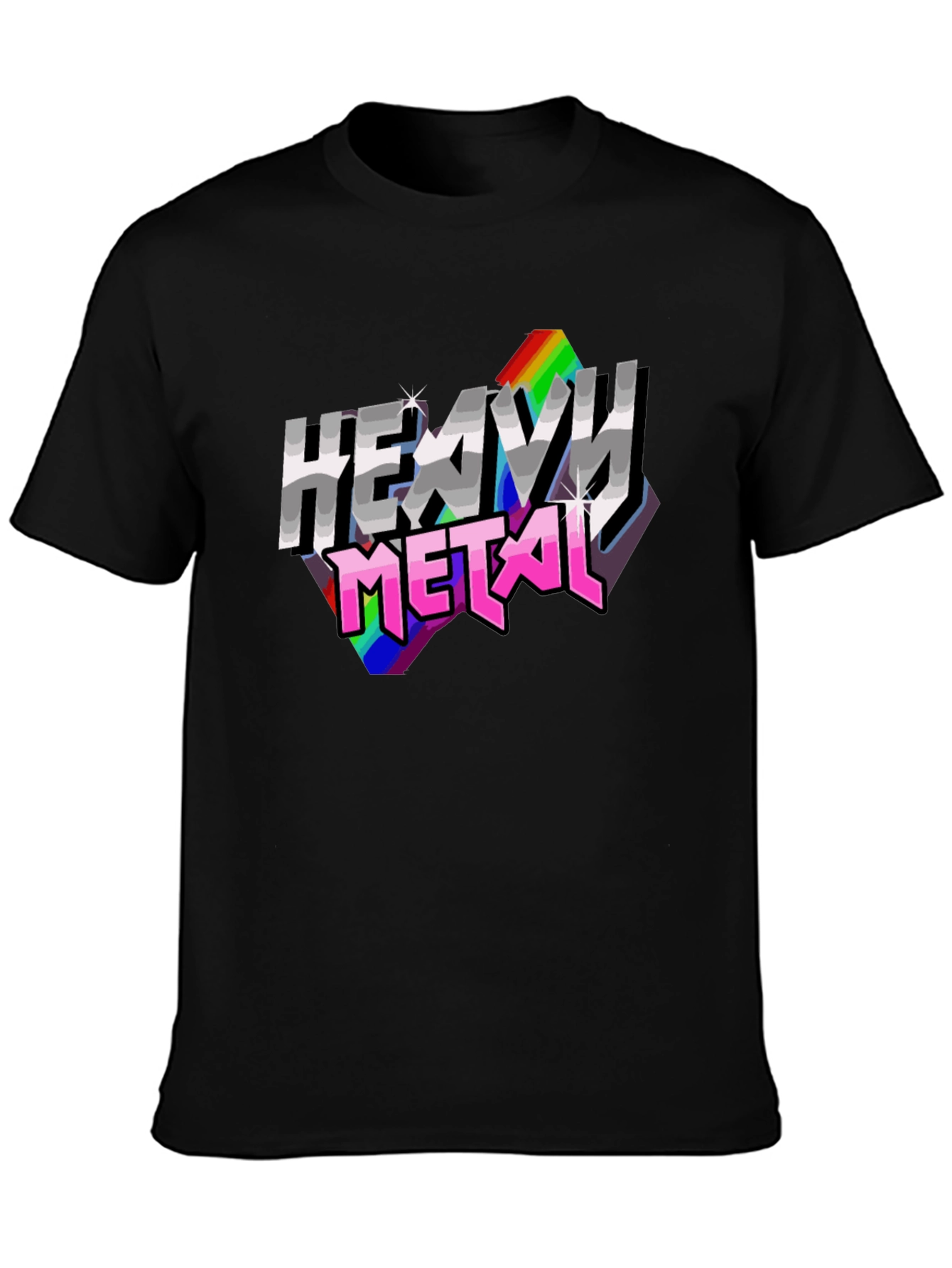 Heavy Metal Rainbow Graphic T-Shirt