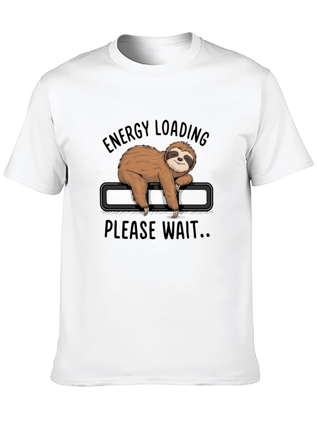 Energy Loading Sloth Graphic Tee