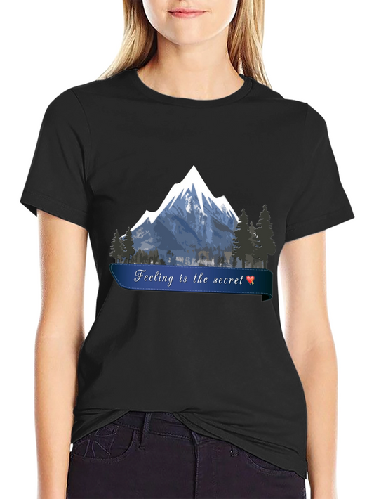 Mountain Feeling Secret Black T-Shirt