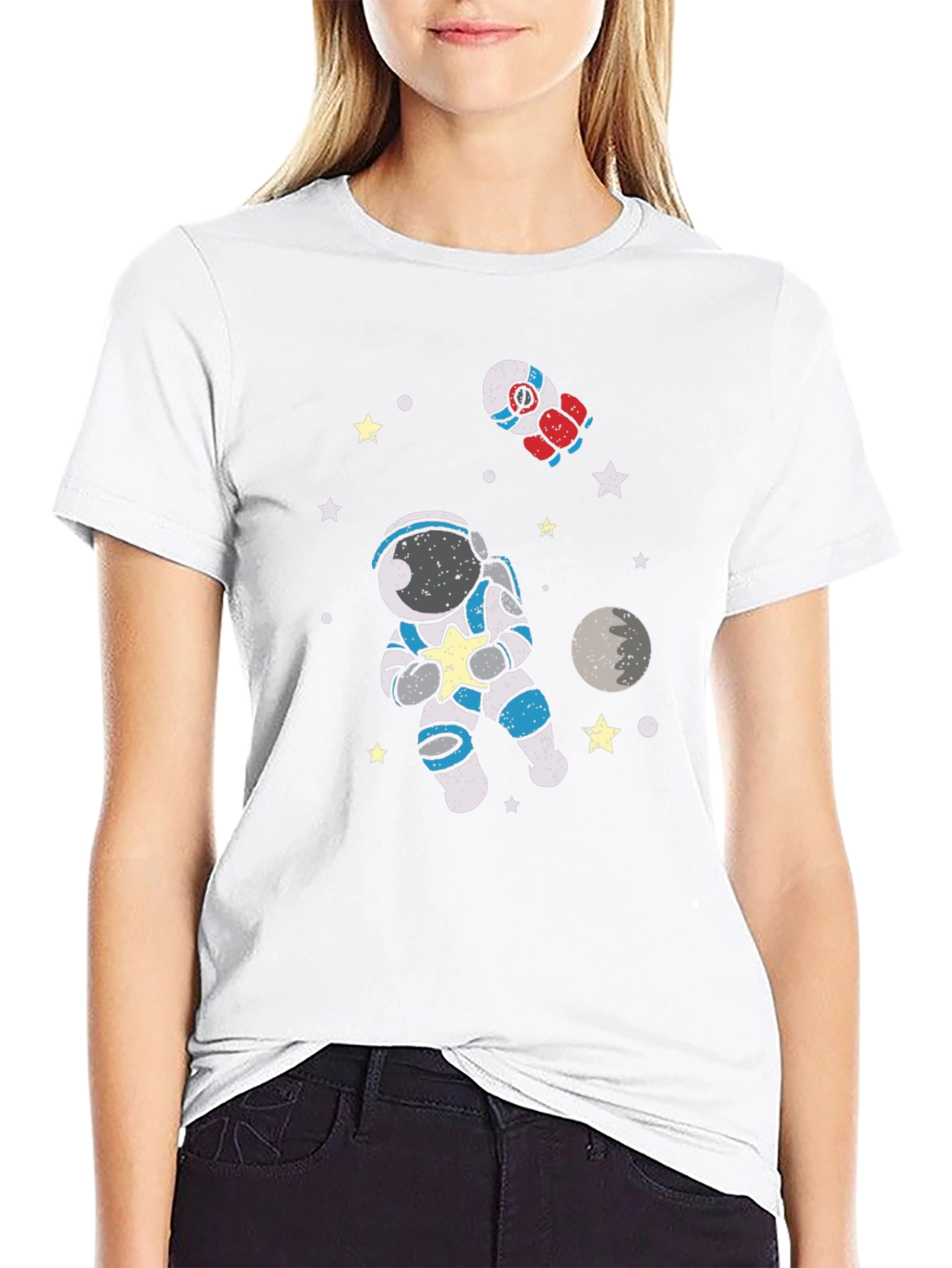 Astronaut in Space Graphic Tee - Black