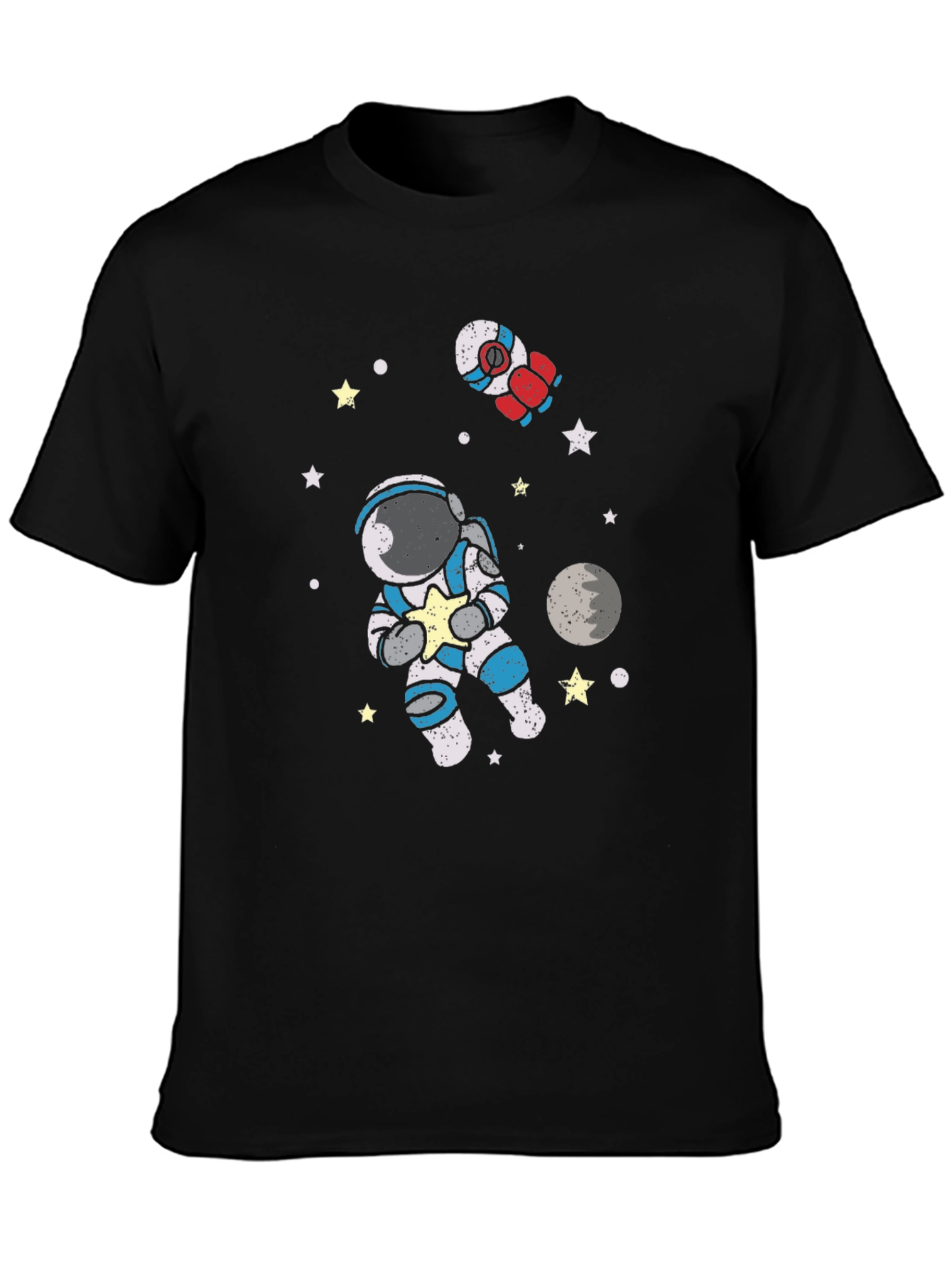 Astronaut in Space Graphic Tee - Black