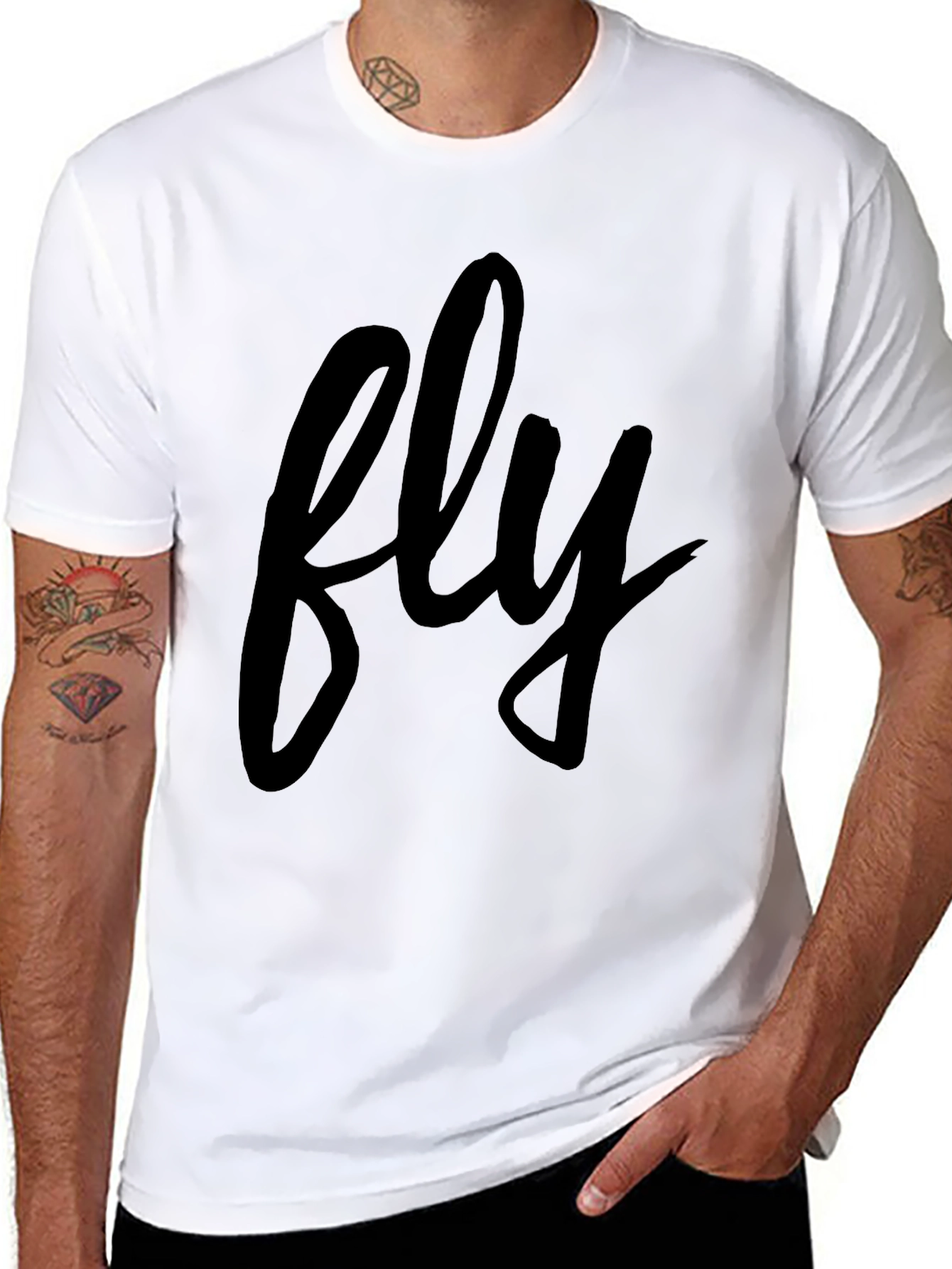 Fly Graphic Black T-Shirt - Casual Comfort