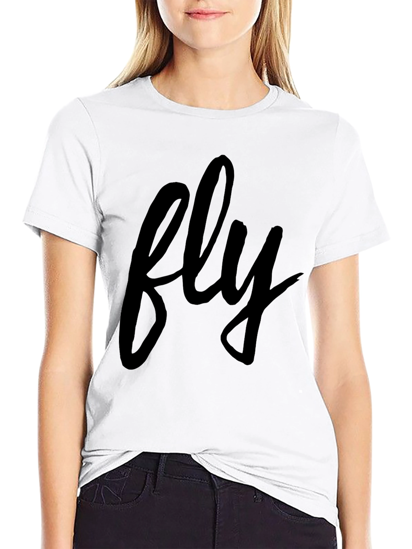 Fly Graphic Black T-Shirt - Casual Comfort