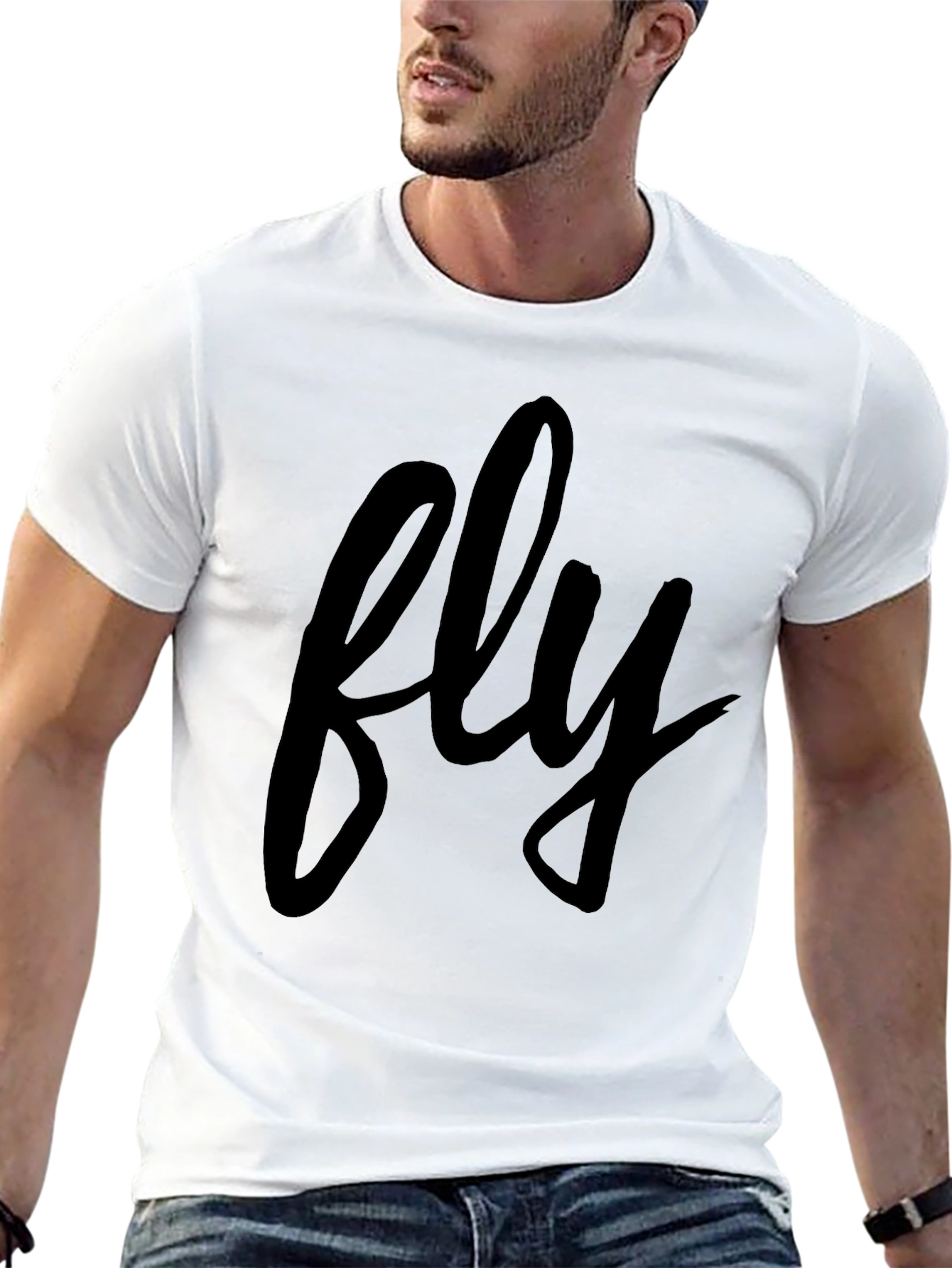 Fly Graphic Black T-Shirt - Casual Comfort