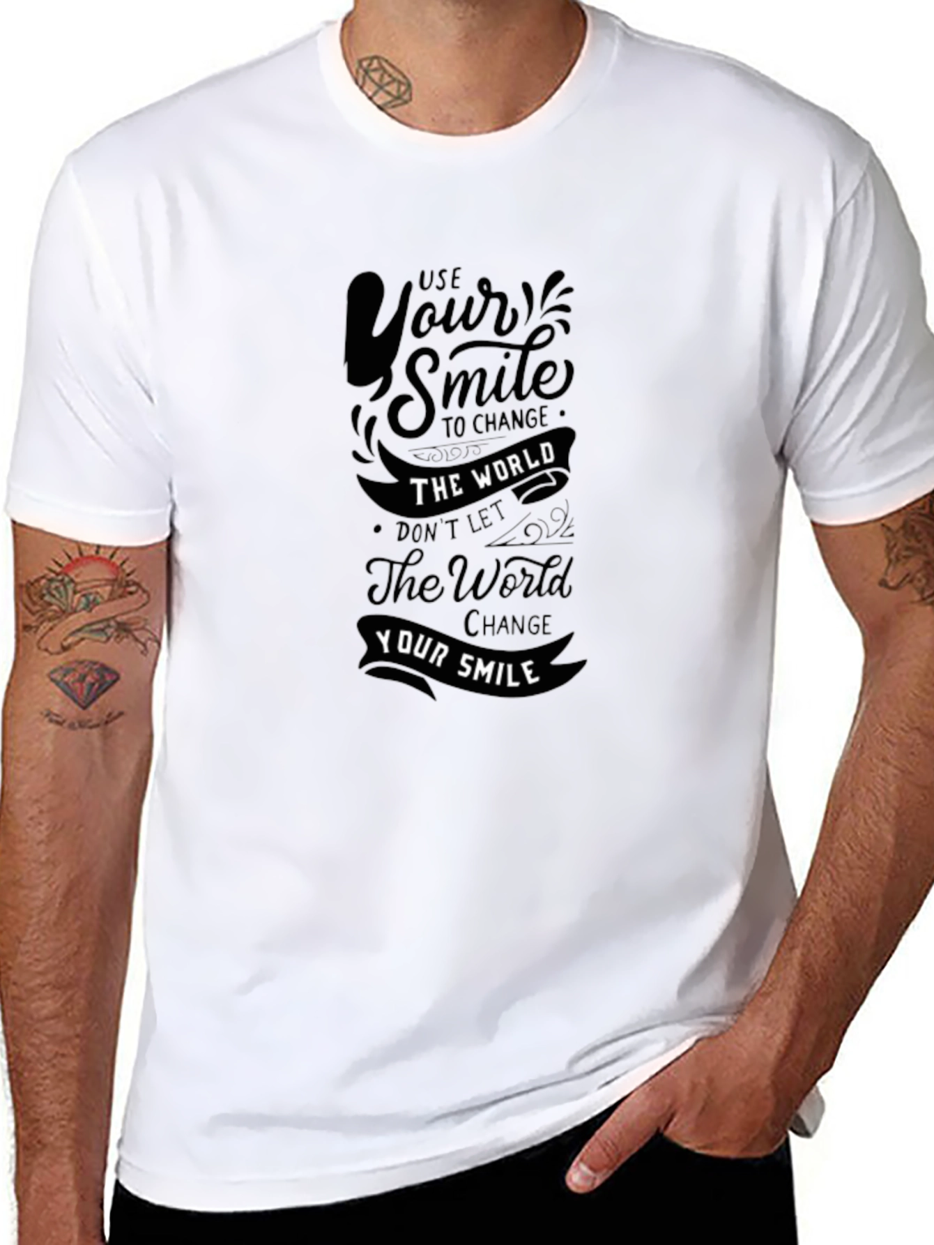 Use Your Smile Graphic Print T-Shirt