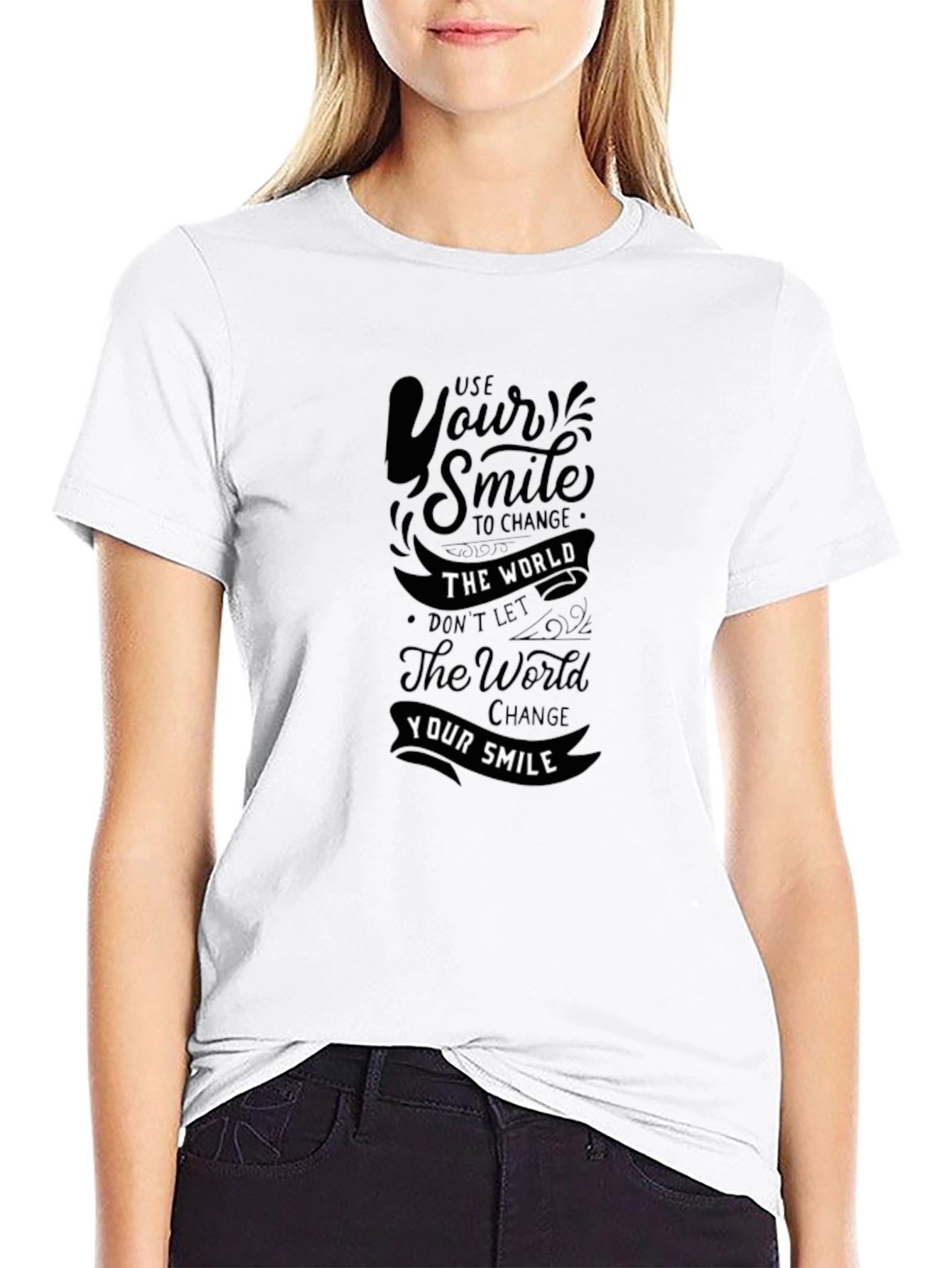 Use Your Smile Graphic Print T-Shirt