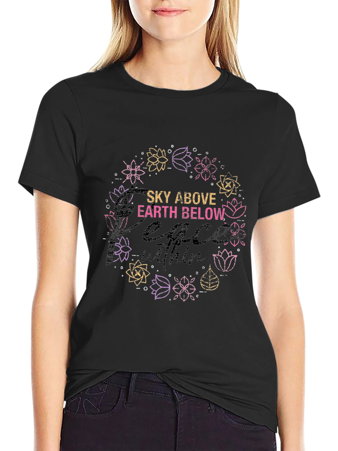 Sky Above Earth Below Peace Within Graphic Tee
