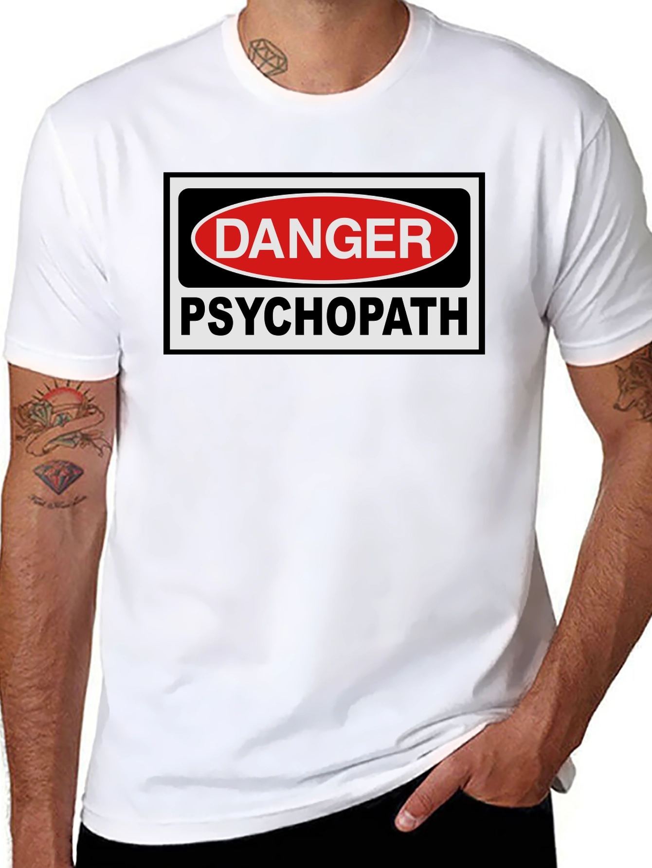 Danger Psychopath T-Shirt - Bold Statement Tee
