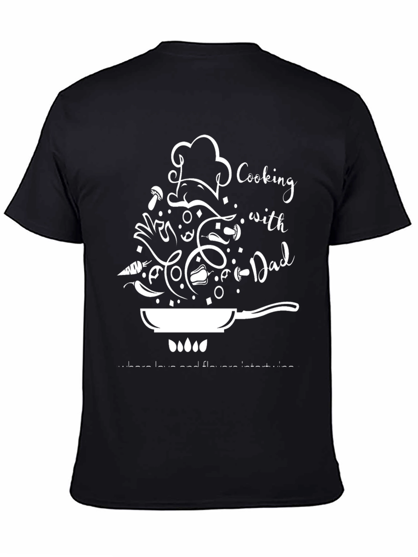 Cooking With Dad Black Graphic Tee