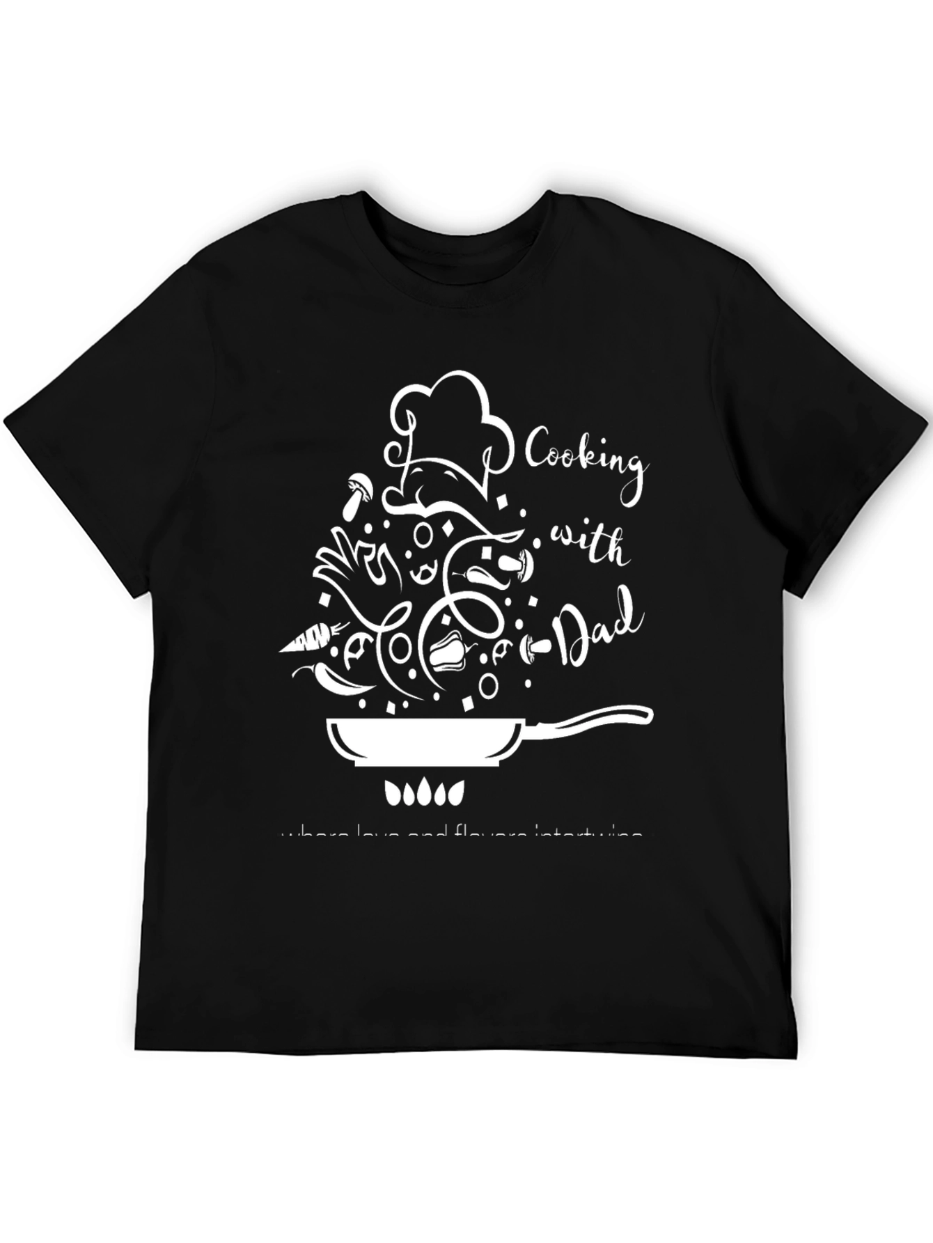 Cooking With Dad Black Graphic Tee