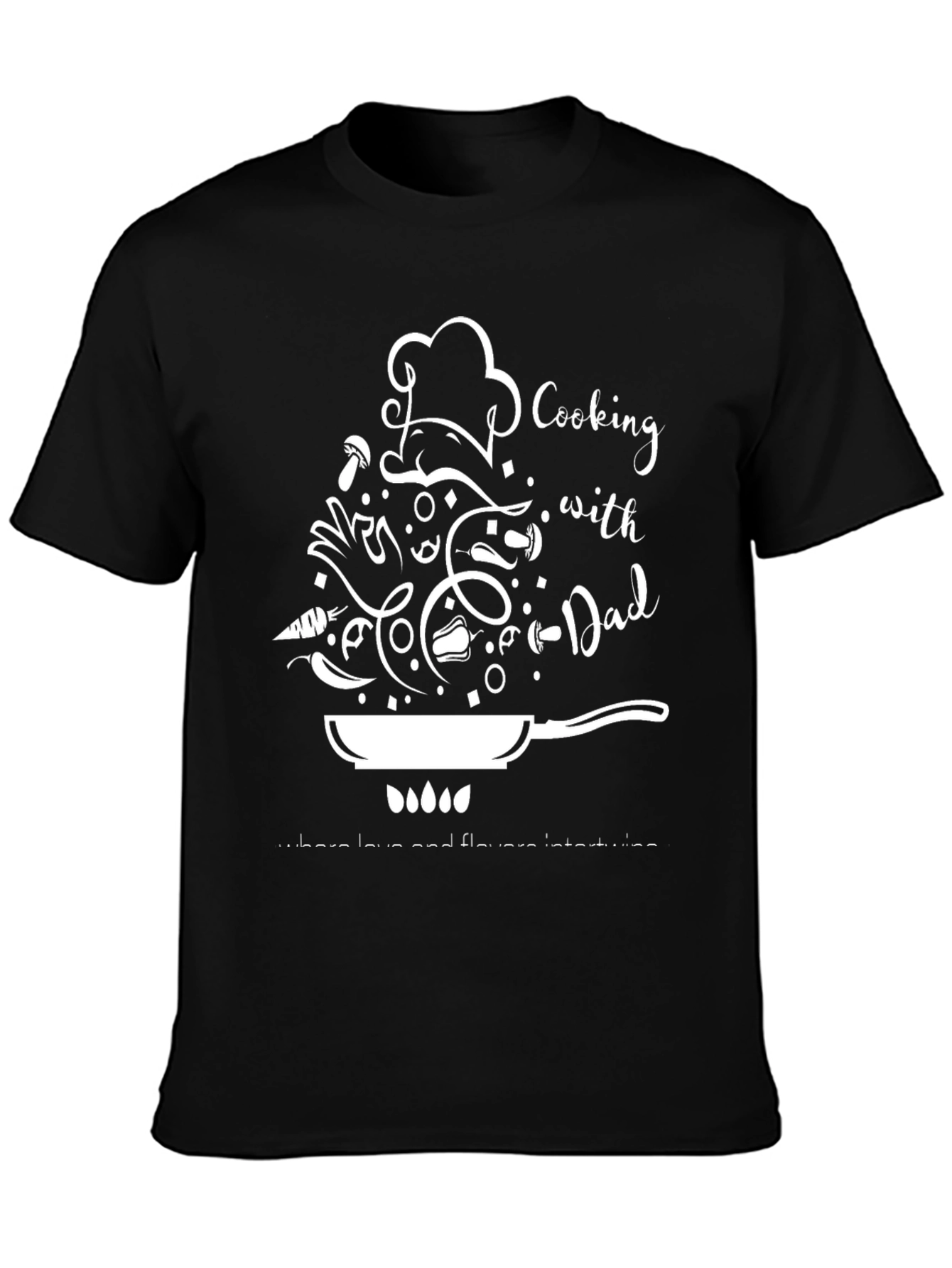 Cooking With Dad Black Graphic Tee