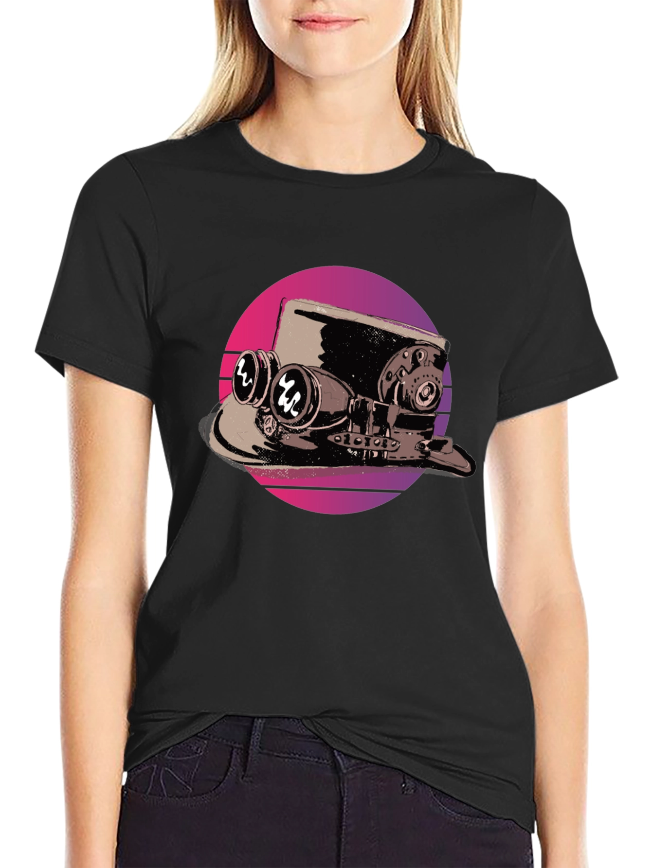 Steampunk Top Hat T-Shirt - Retro Graphic Tee