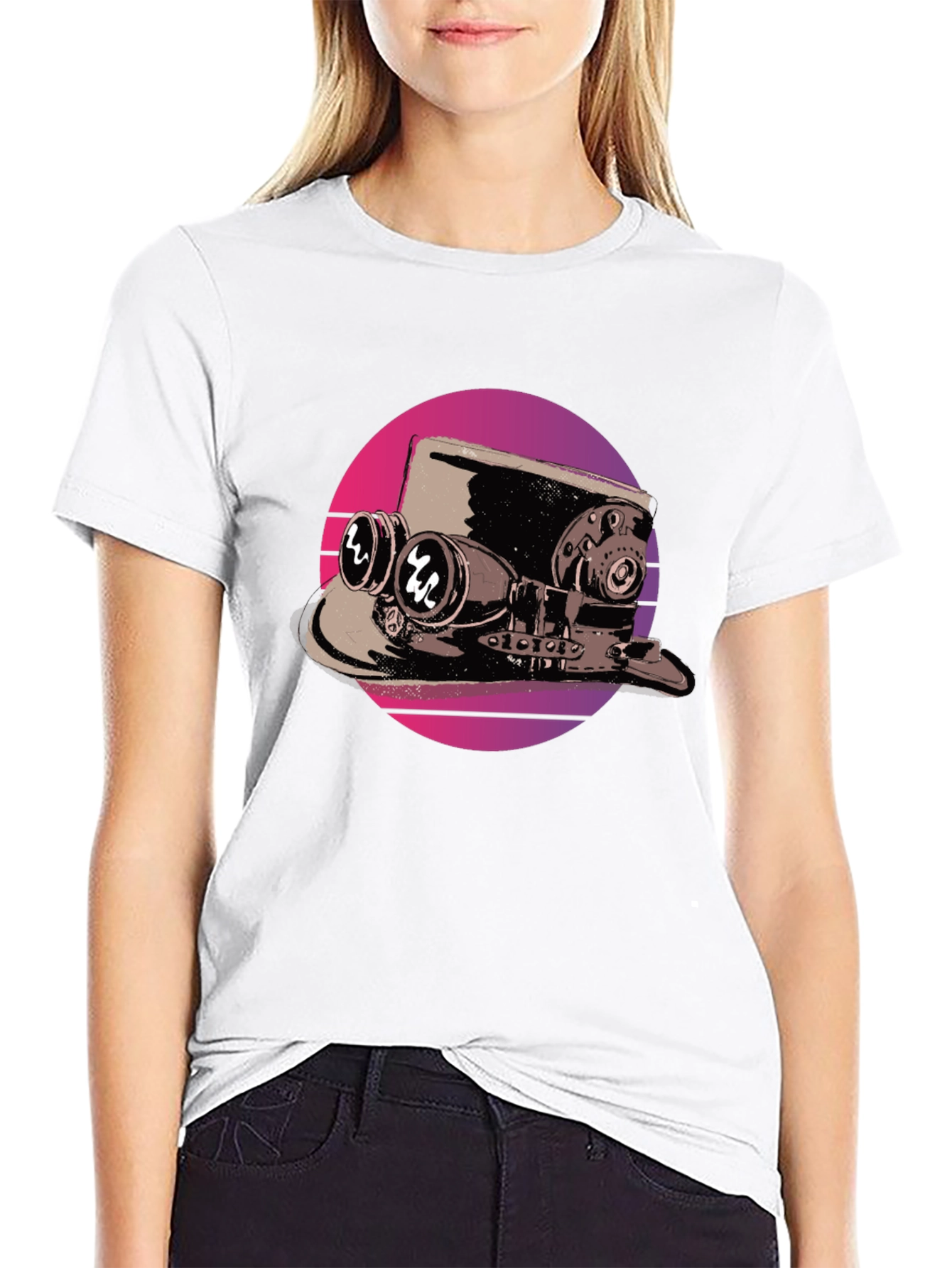 Steampunk Top Hat T-Shirt - Retro Graphic Tee