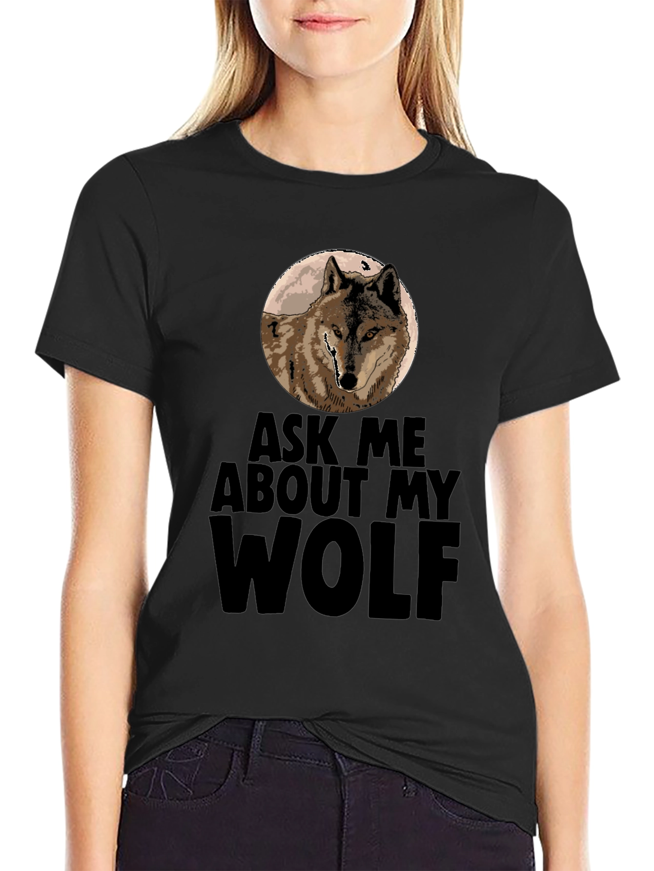 Ask Me About My Wolf T-Shirt