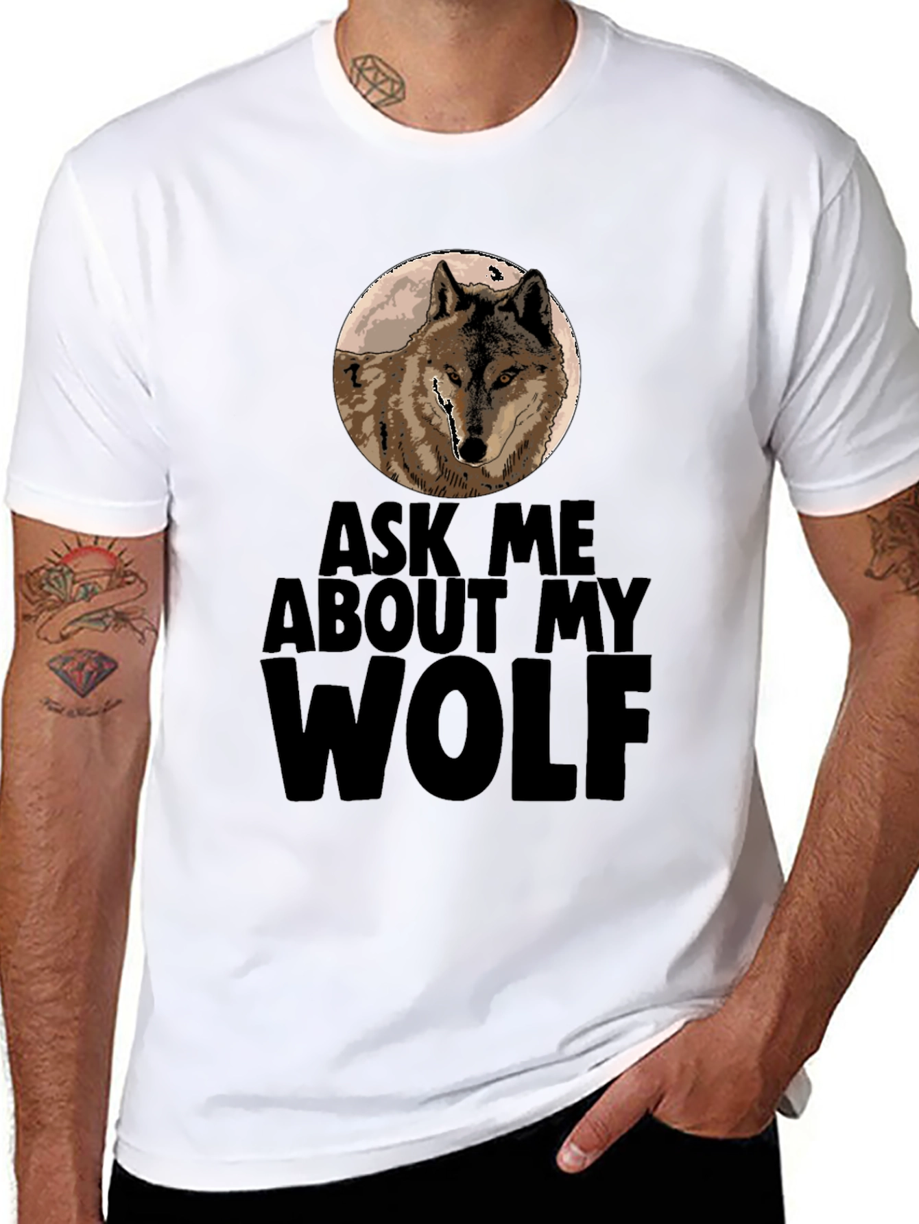 Ask Me About My Wolf T-Shirt