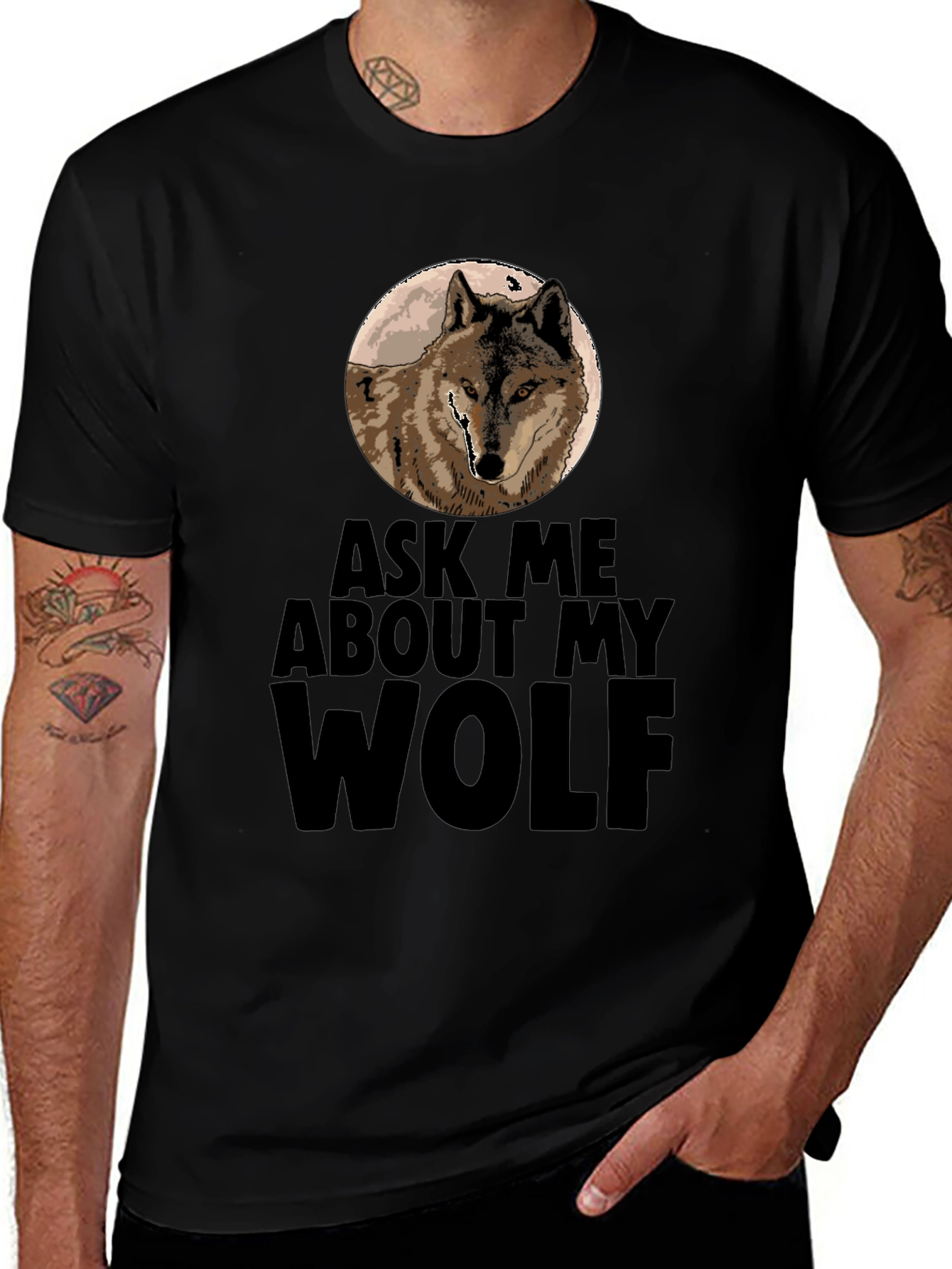 Ask Me About My Wolf T-Shirt