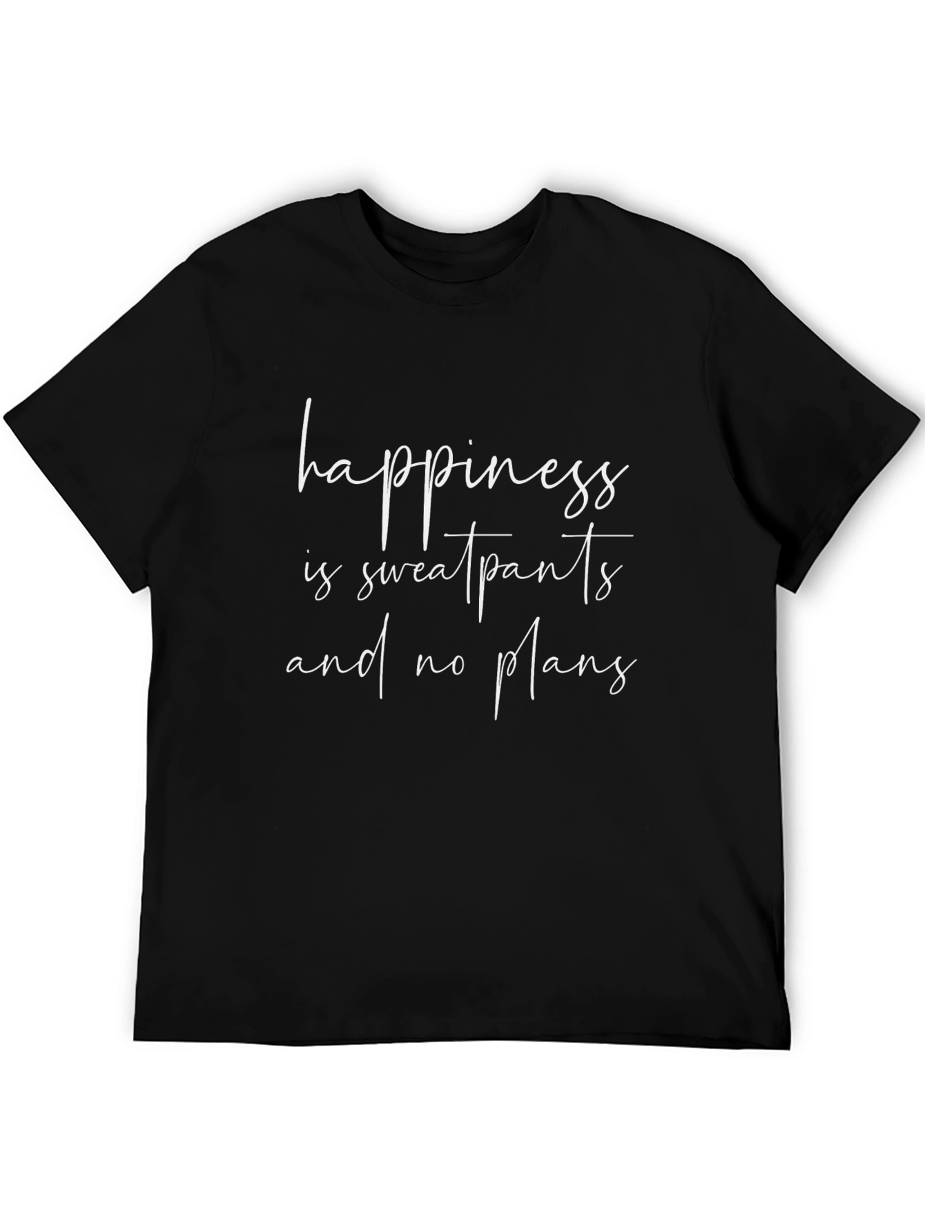 Happiness Sweatpants & No Plans Black Graphic Tee