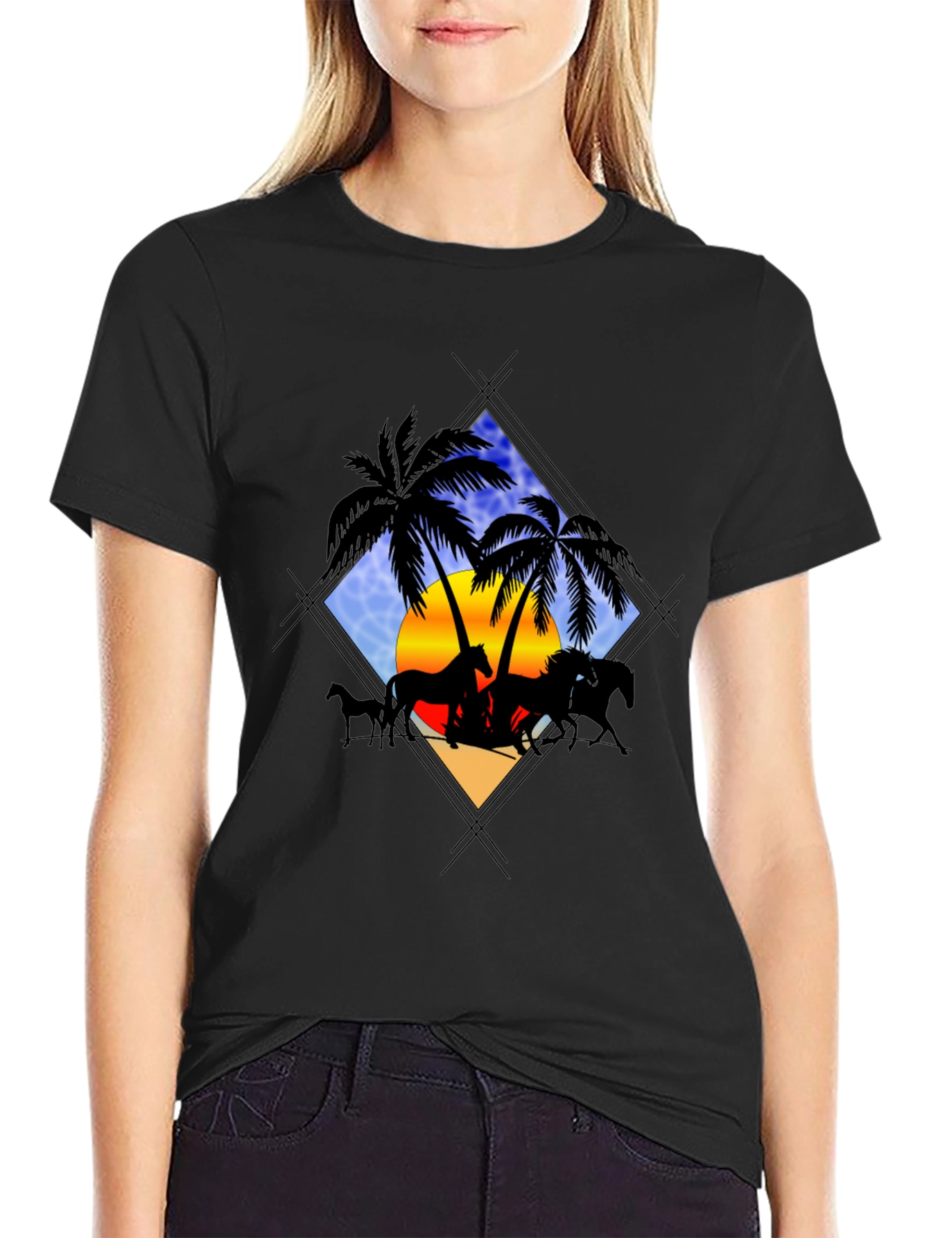Horse Silhouette Palm Tee