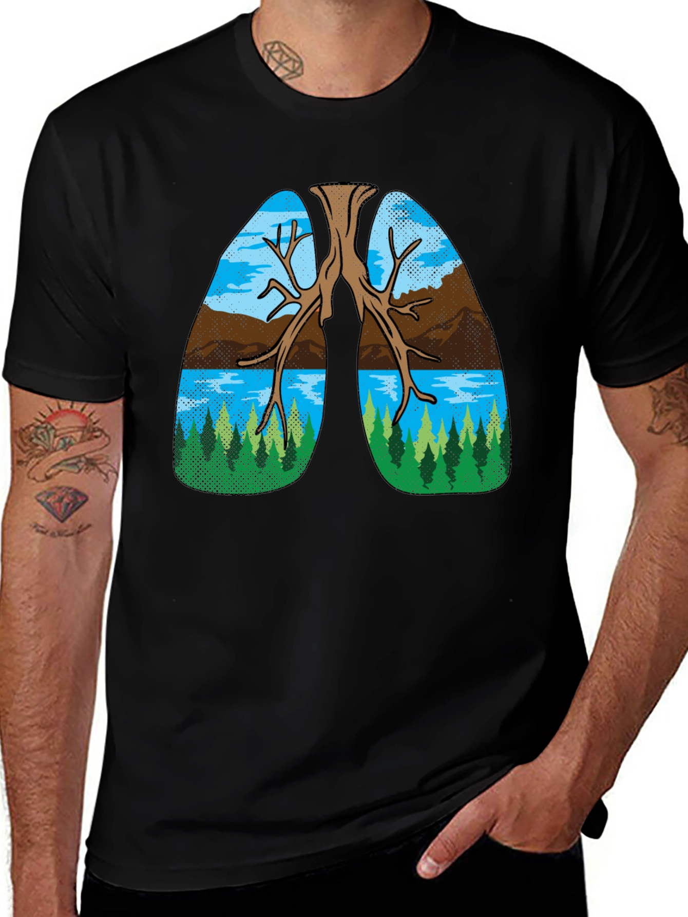 Nature Lungs Graphic Tee - Breathe Easy