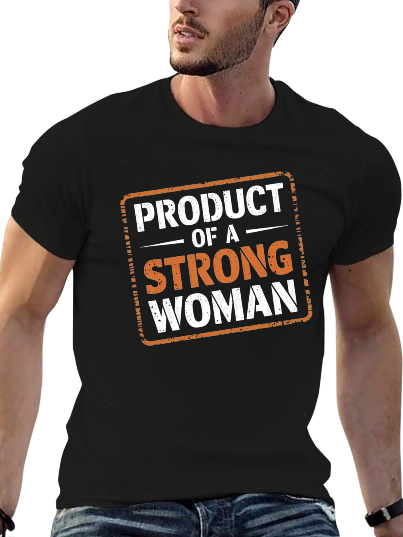 Product of a Strong Woman Black T-Shirt