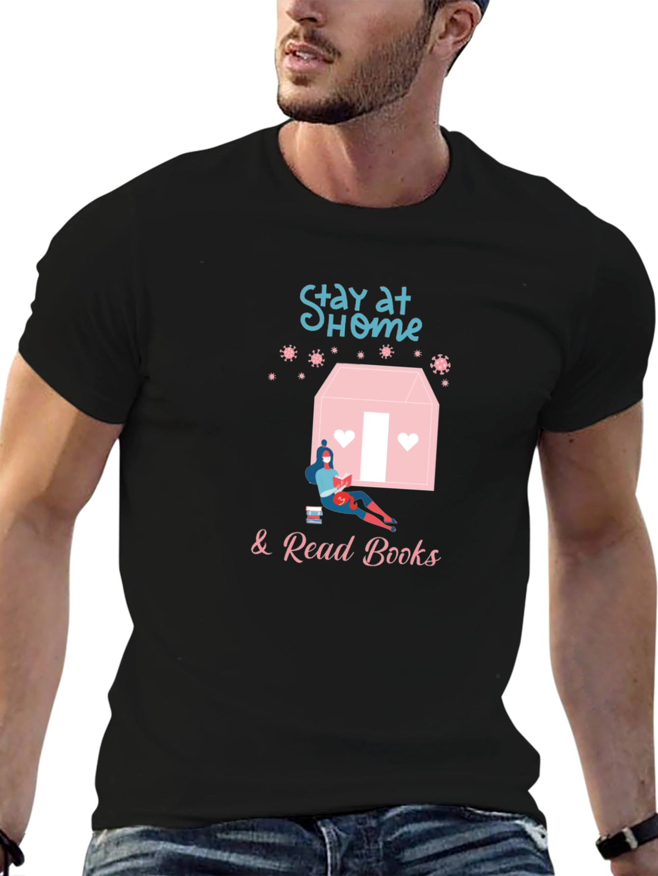 Stay Home & Read Books T-Shirt