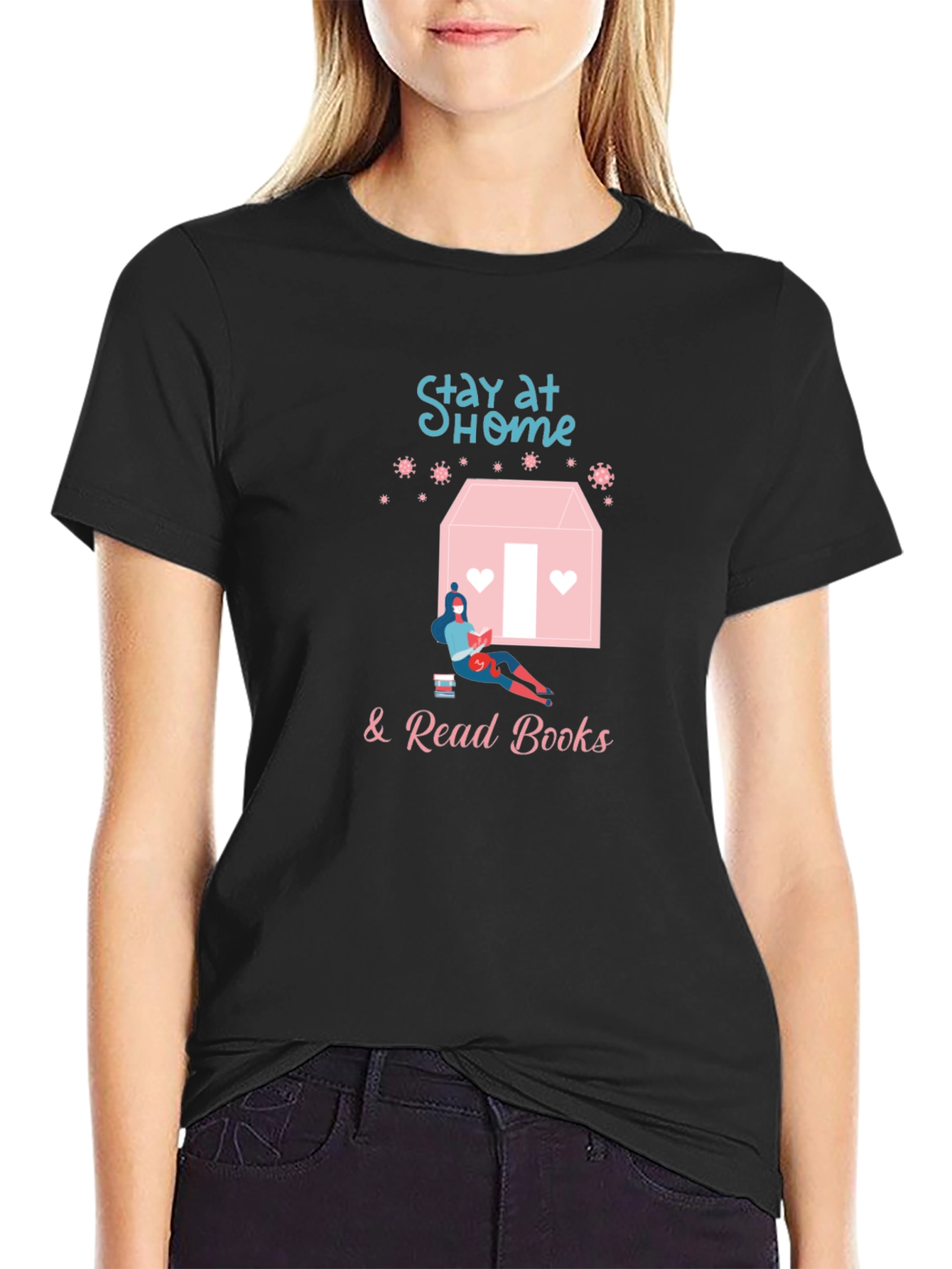 Stay Home & Read Books T-Shirt