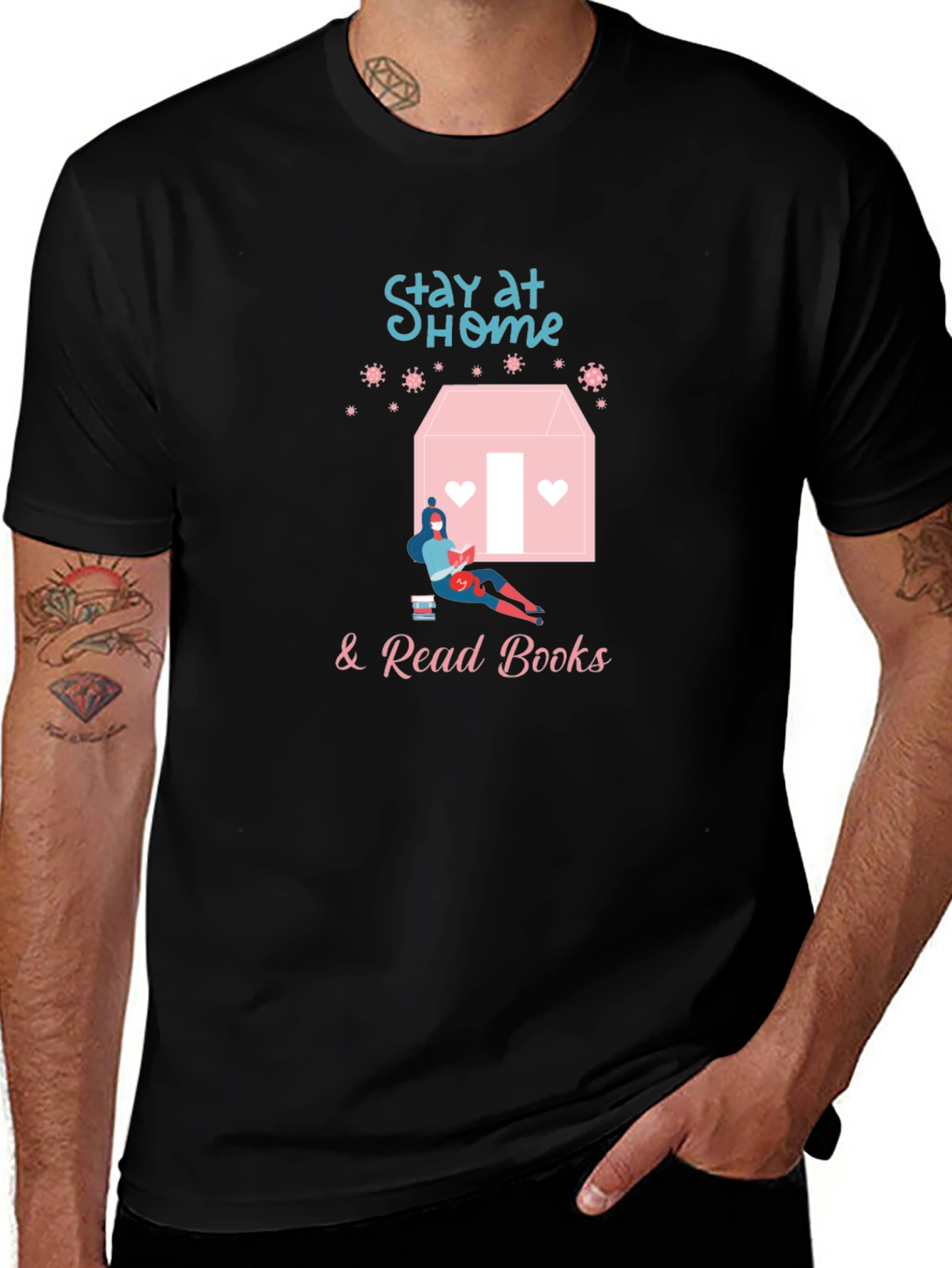 Stay Home & Read Books T-Shirt