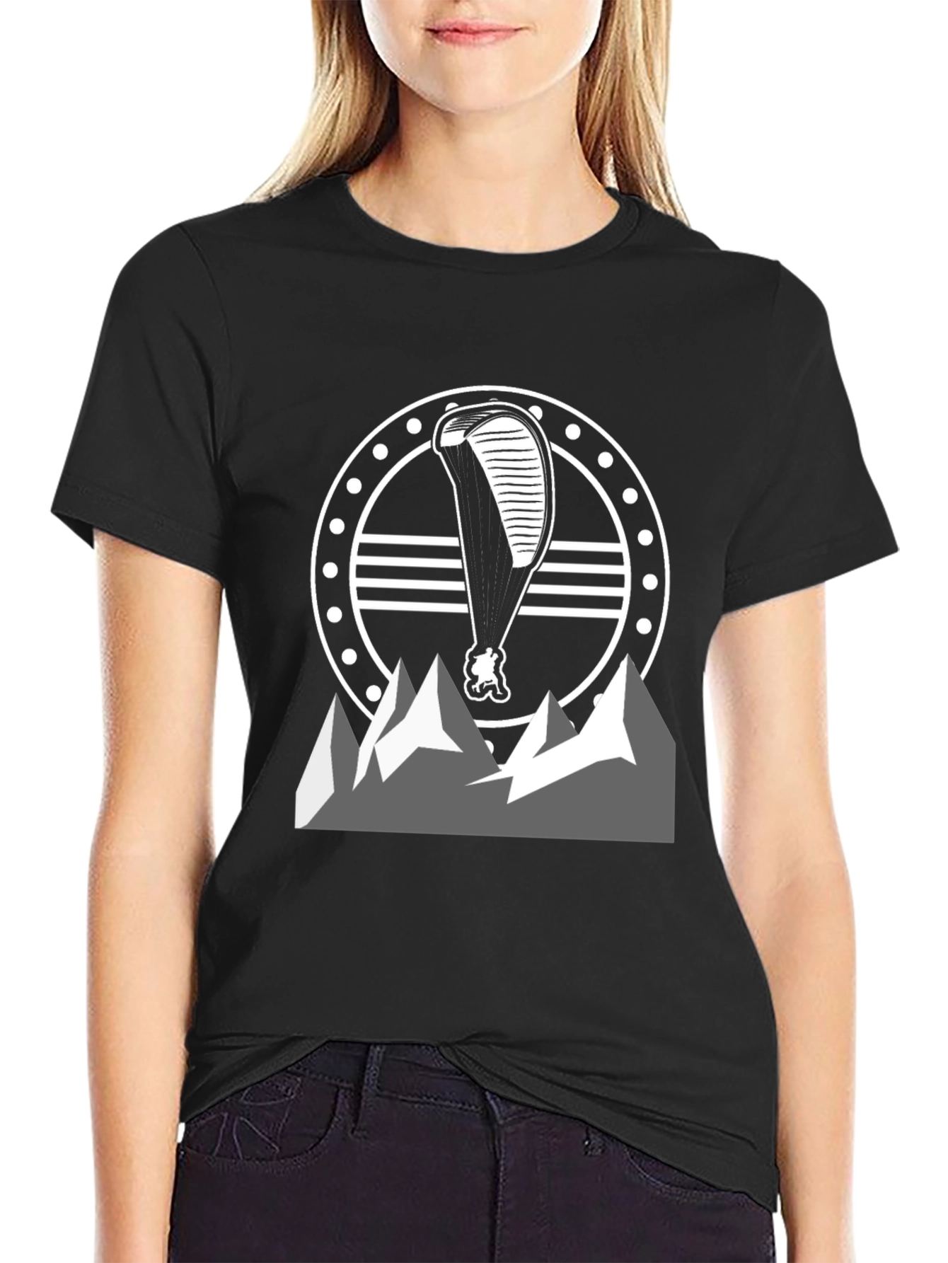 Paragliding Mountain Graphic T-Shirt