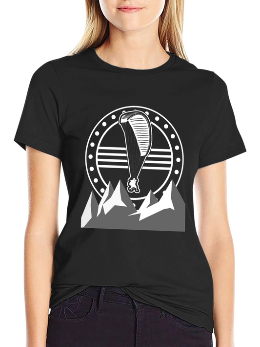 Paragliding Mountain Graphic T-Shirt