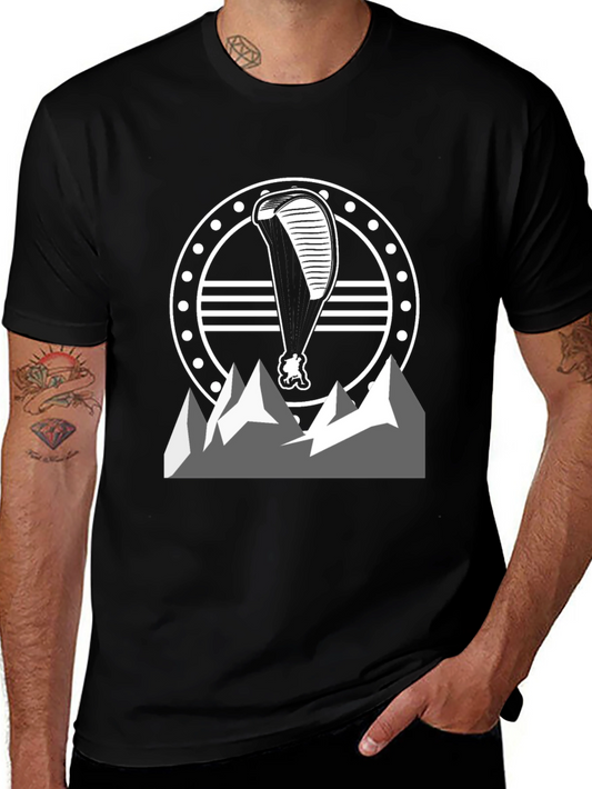 Paragliding Mountain Graphic T-Shirt