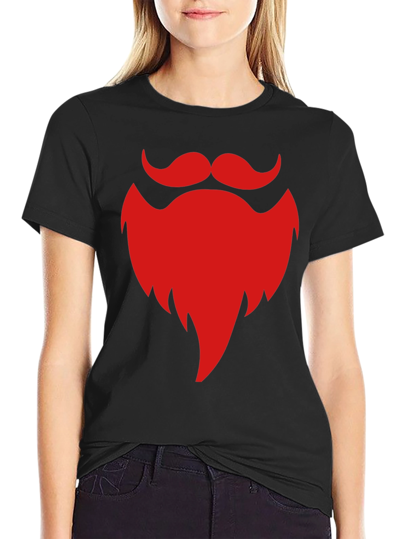 Red Beard Graphic Black T-Shirt