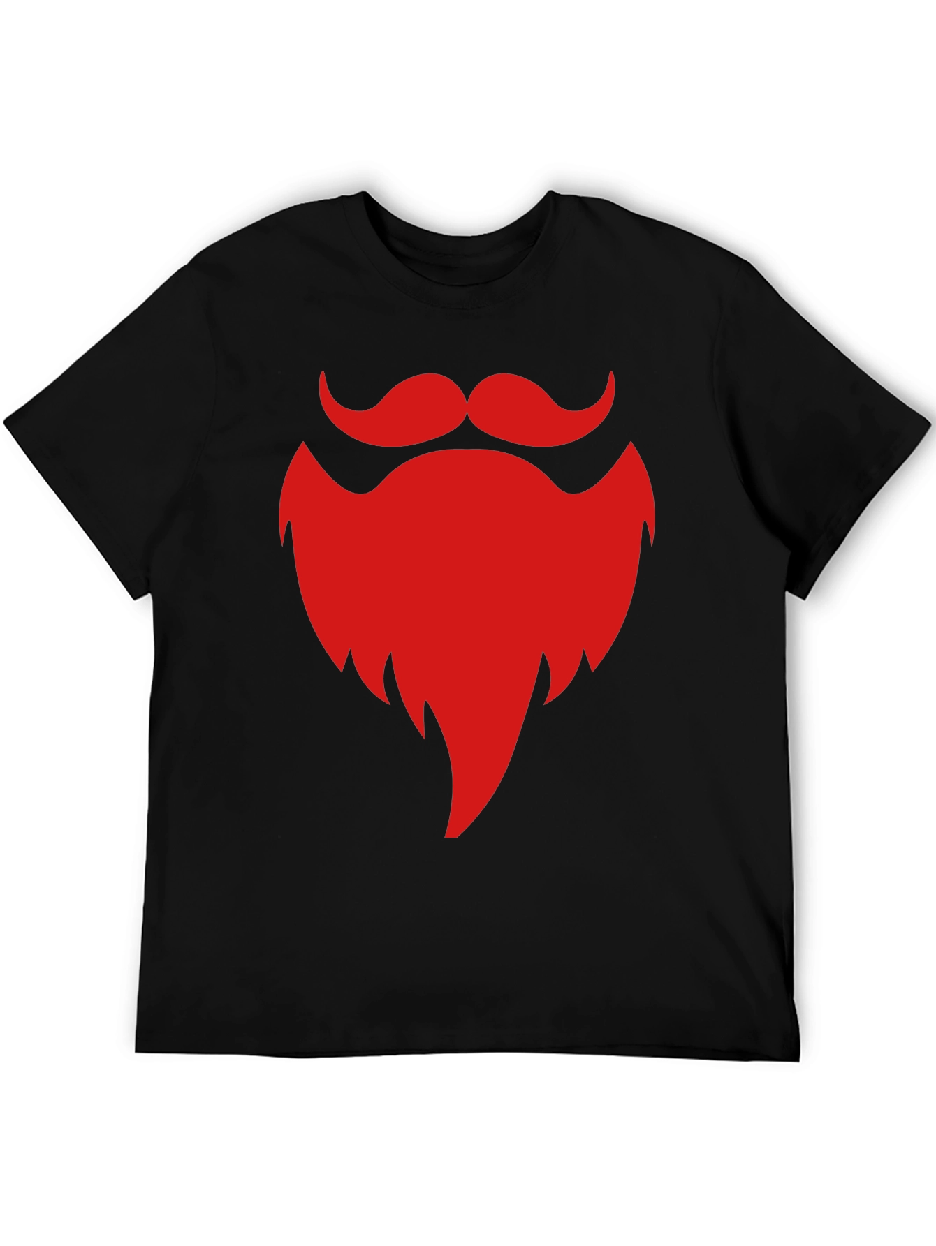 Red Beard Graphic Black T-Shirt