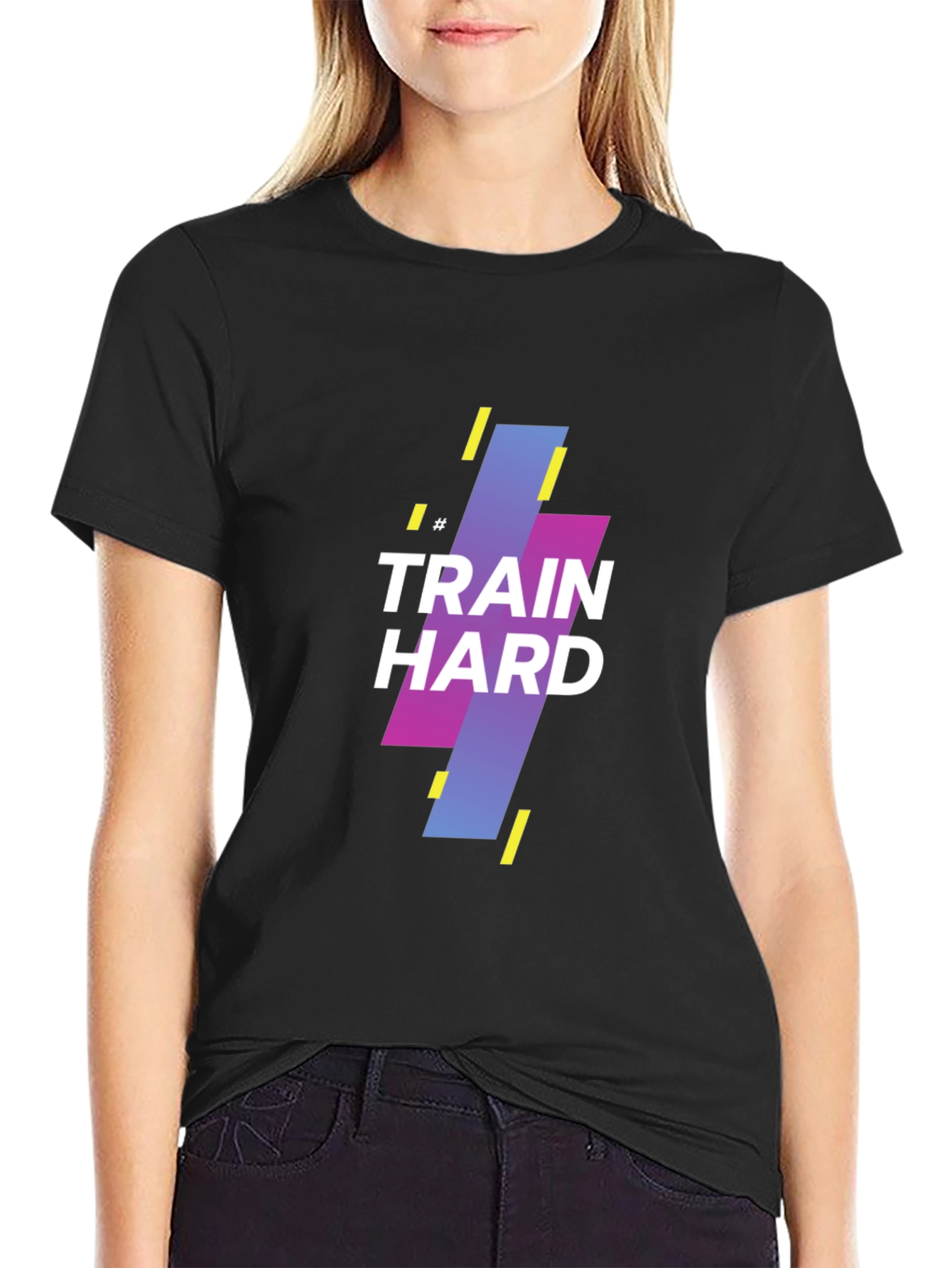 Train Hard Graphic Tee - Black Casual Shirt