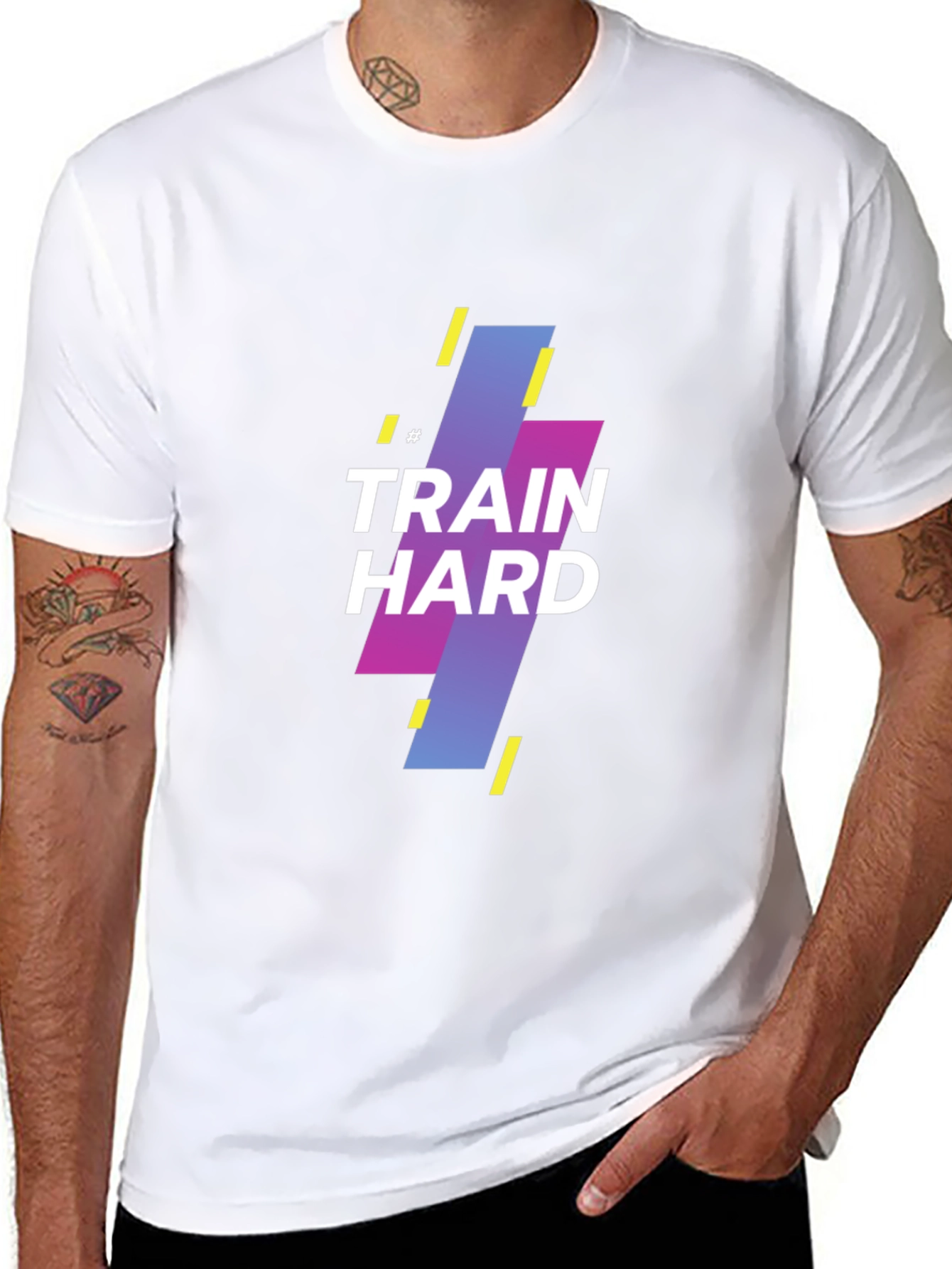 Train Hard Graphic Tee - Black Casual Shirt