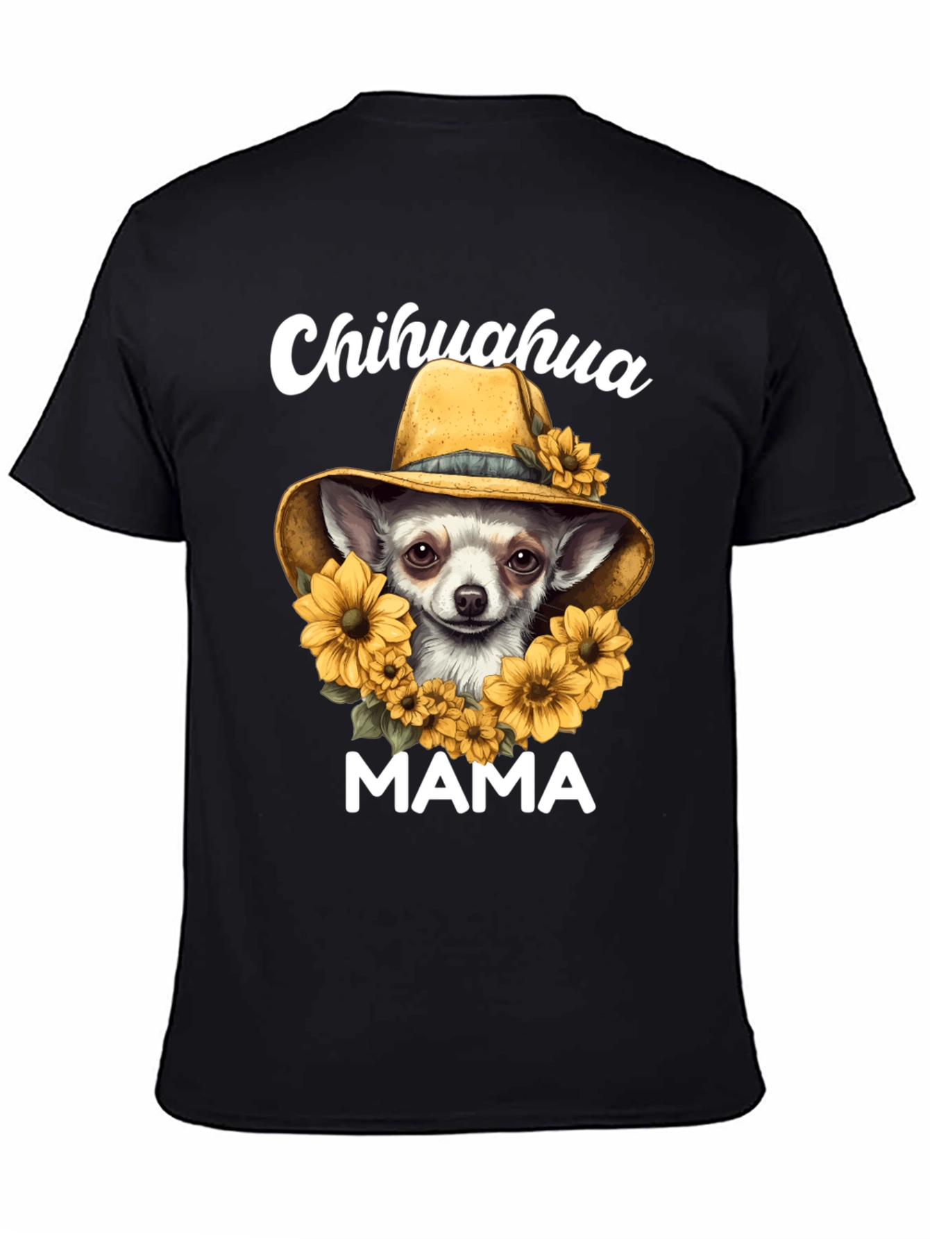 Chihuahua Mama Sunflower T-Shirt