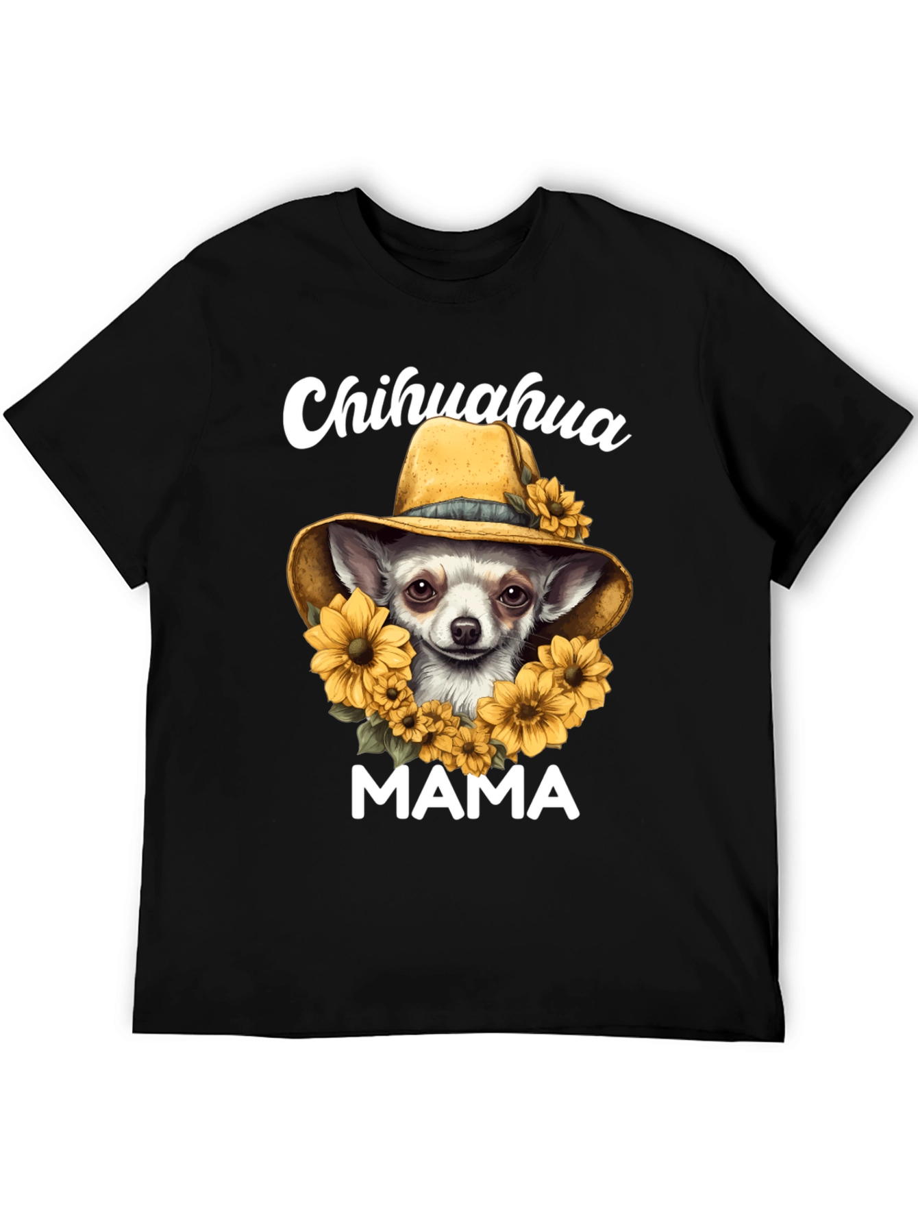 Chihuahua Mama Sunflower T-Shirt