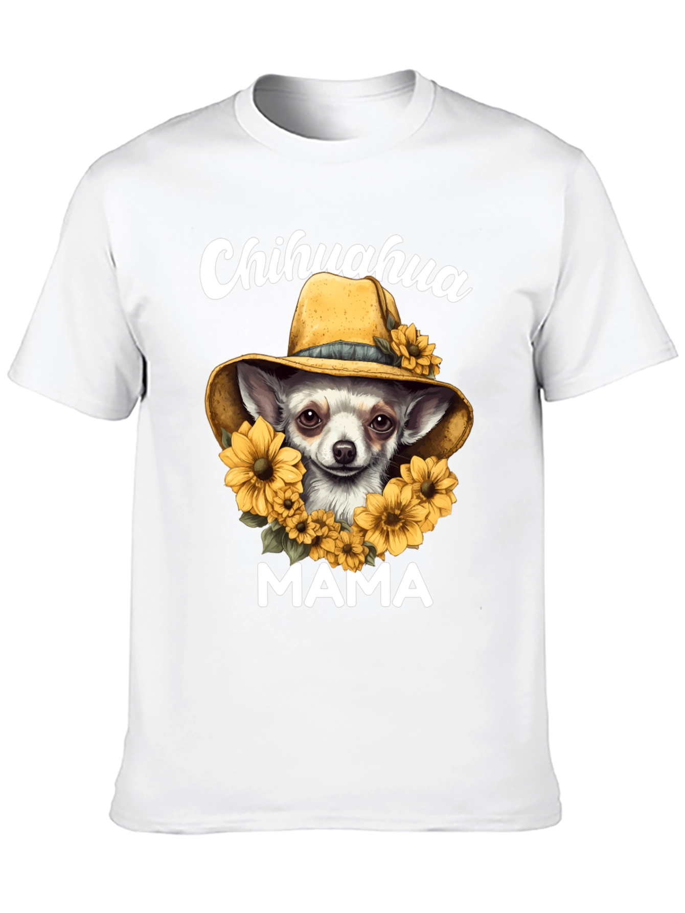 Chihuahua Mama Sunflower T-Shirt